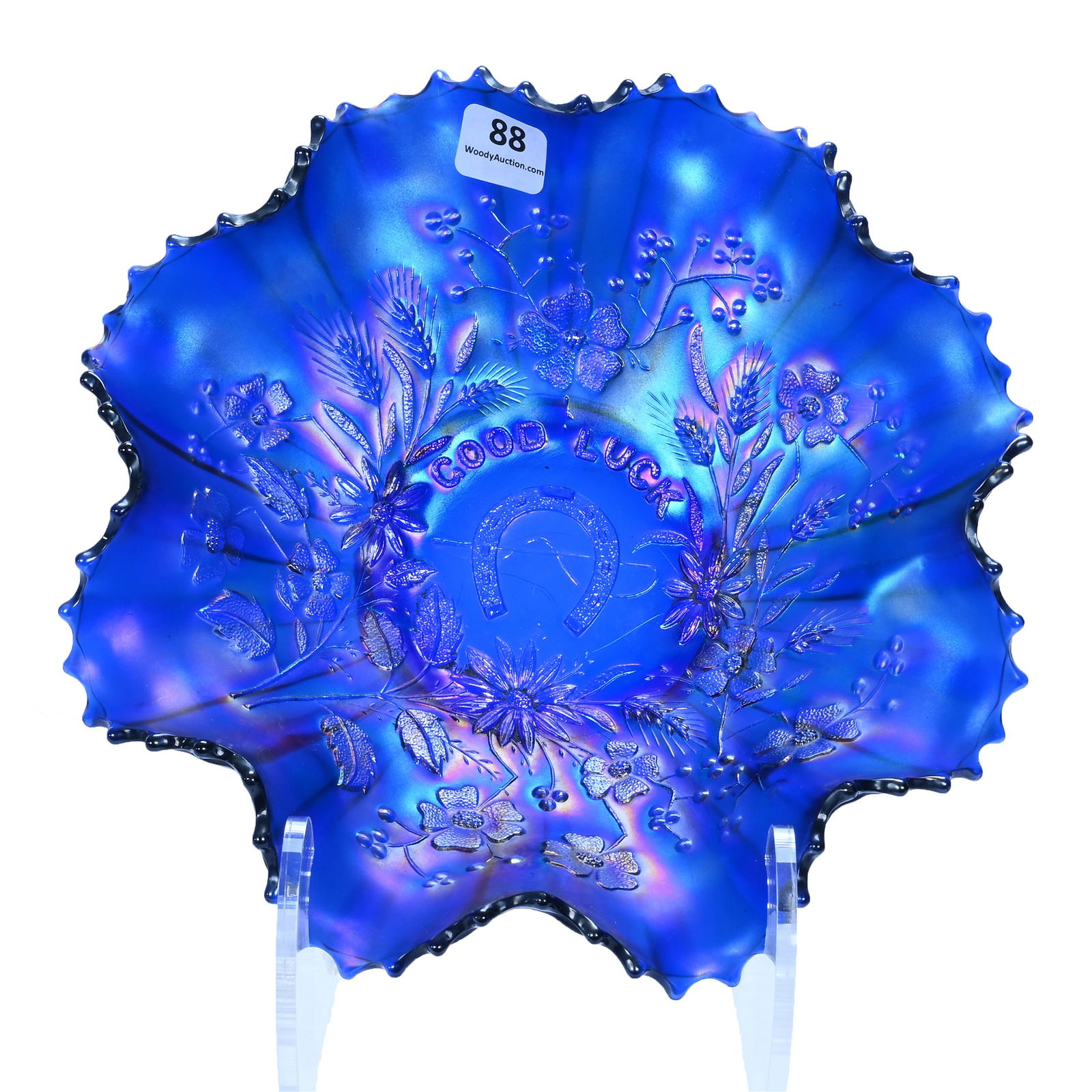 Bowl, Carnival Glass, Good Luck Pattern By Northwood (1 of 2)