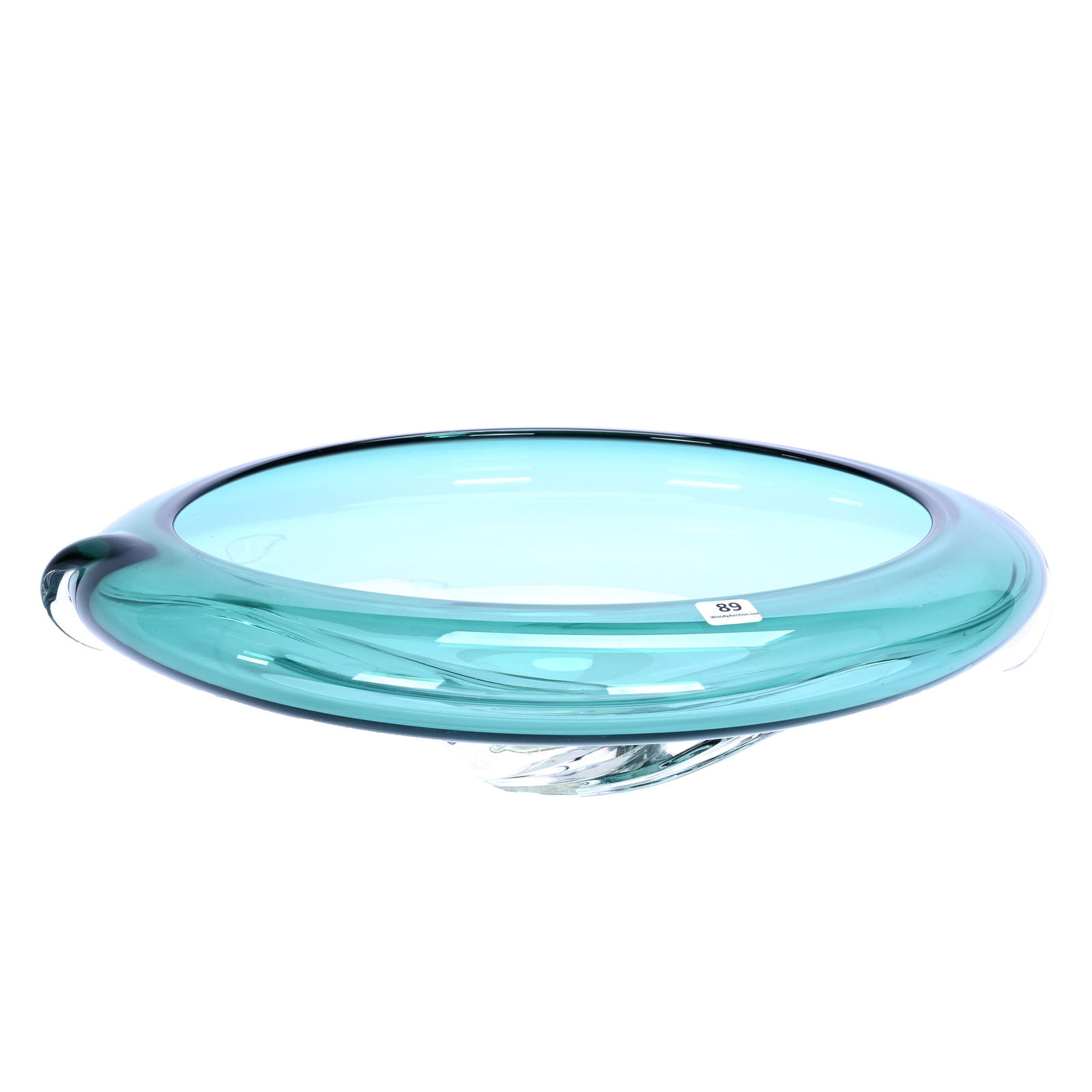 Contemporary Art Glass Centerpiece Bowl, Artist Signed, Dated 1992 (1 of 4)