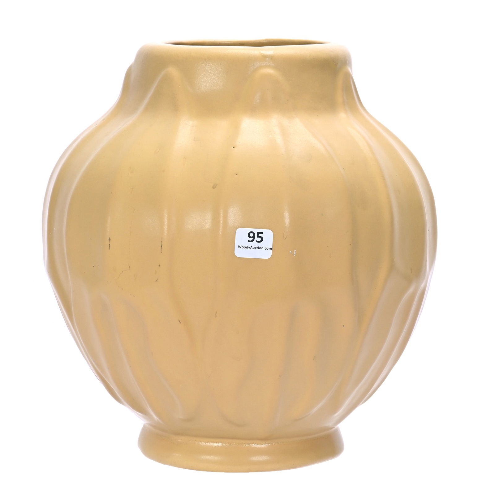 Vase, Van Briggle Art Pottery, Broad Leaves Pattern (1 of 3)