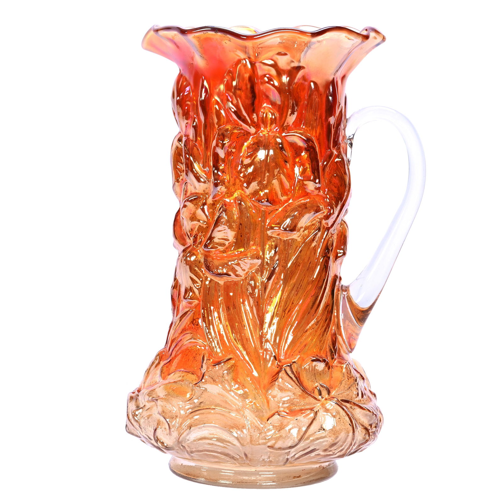 Tankard, Carnival Glass, Heavy Iris Pattern By Dugan (1 of 4)