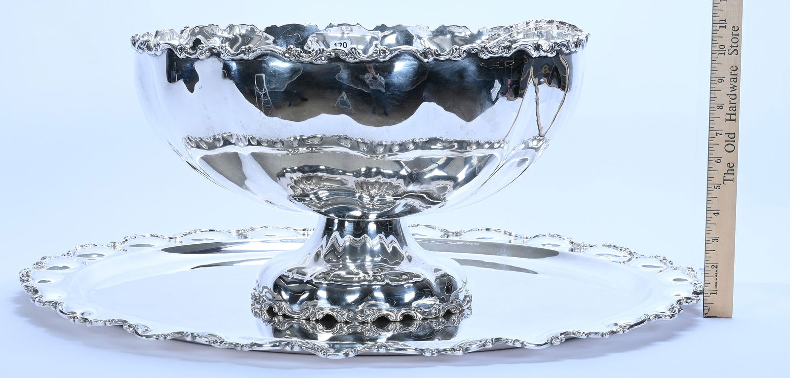 Three Piece Punch Set, Solid Sterling Silver, Marked Juvento Lopez Reyes - 9