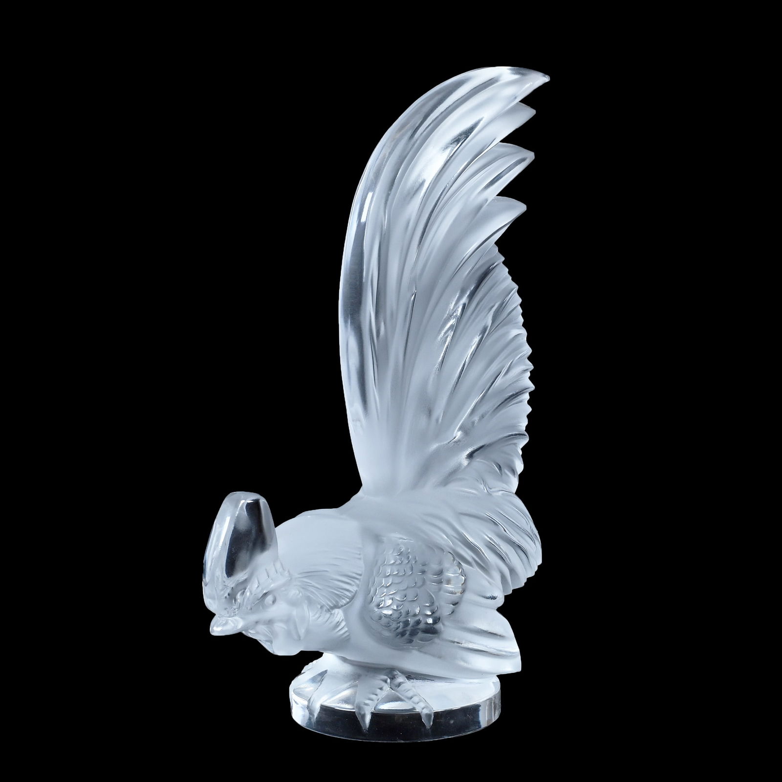 Figural Sculpture, Signed Lalique France, Titled "Coq Nain" (Bantam Rooster) (1 of 4)