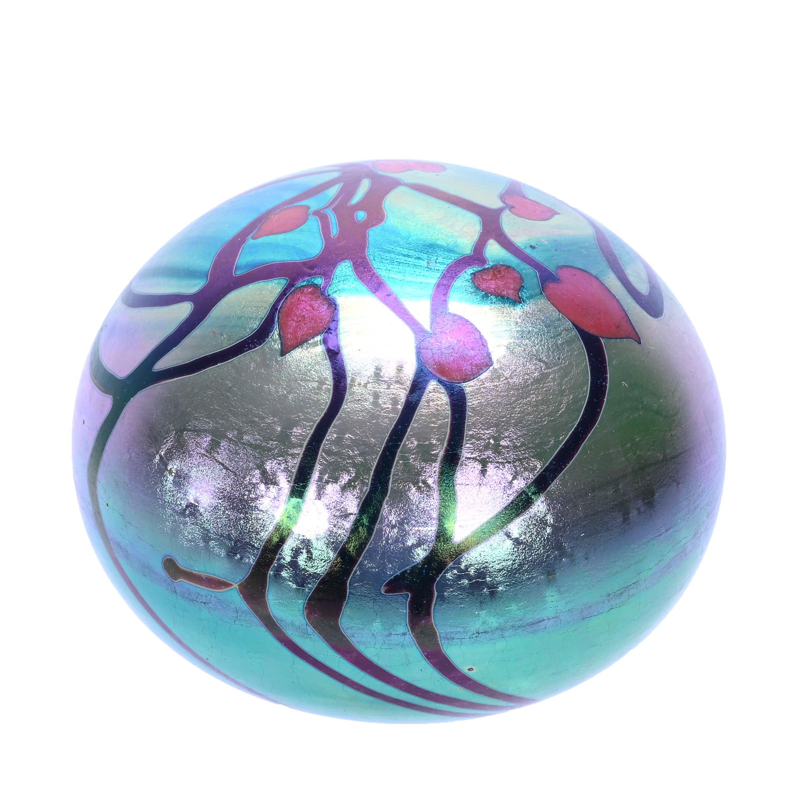 Contemporary Art Glass Paperweight, Signed Lundberg Studios, Dated 1974 (1 of 4)