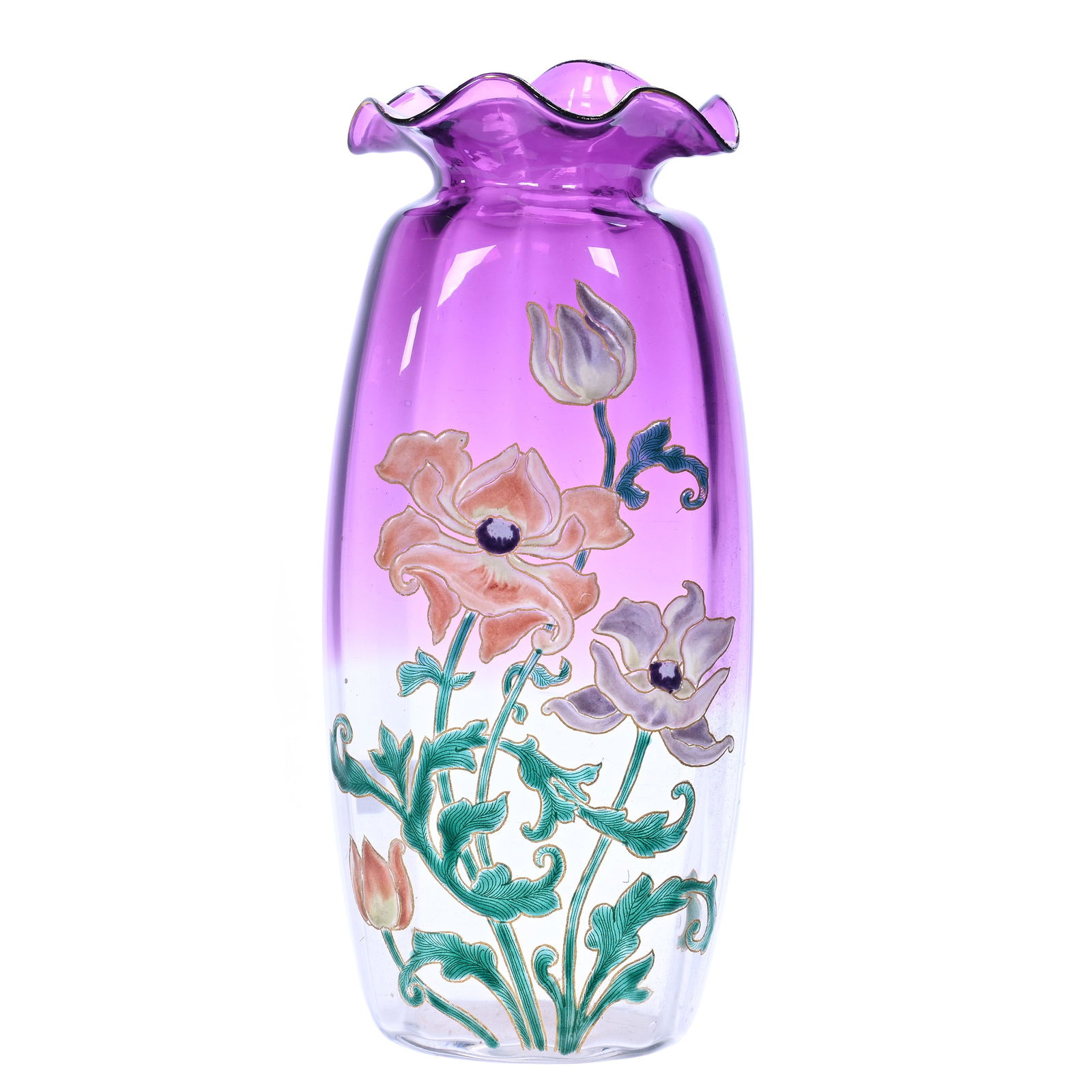 Vase, Unmarked Mont Joye Art Glass (1 of 3)