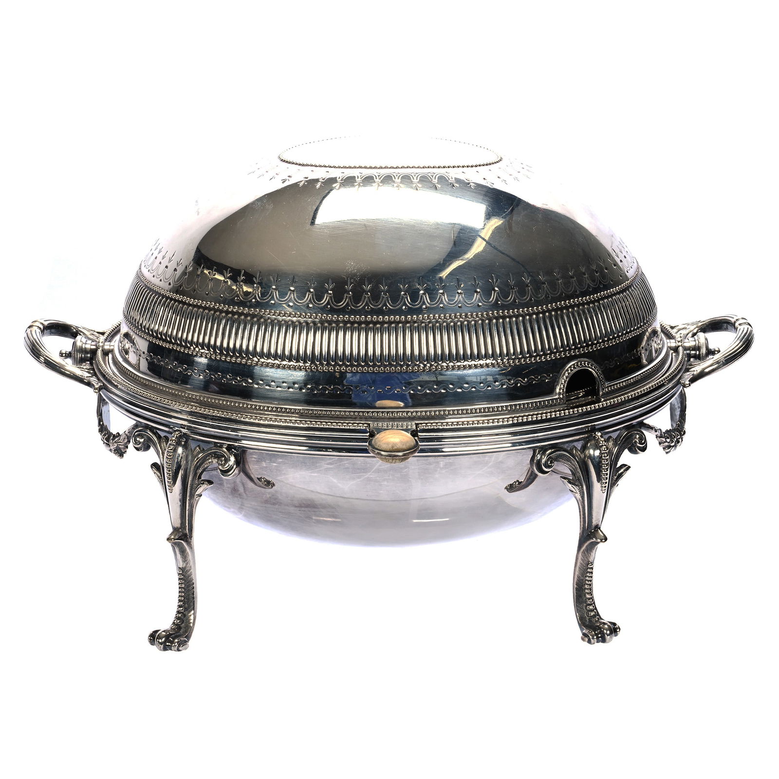 Victorian Silverplate Revolving Chafing Dish (1 of 4)