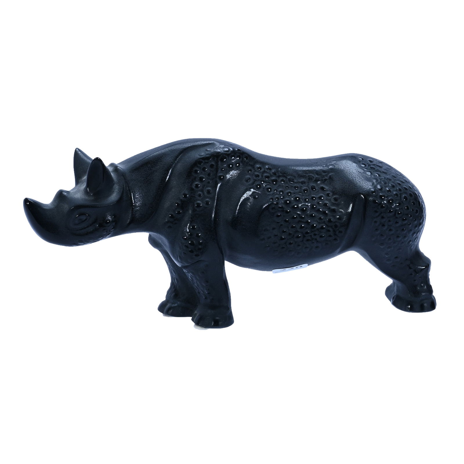 Figural Sculpture, Black Rhinoceros Form, Signed Lalique France, Titled "Tanzania Noir", C. 1991 (1 of 4)