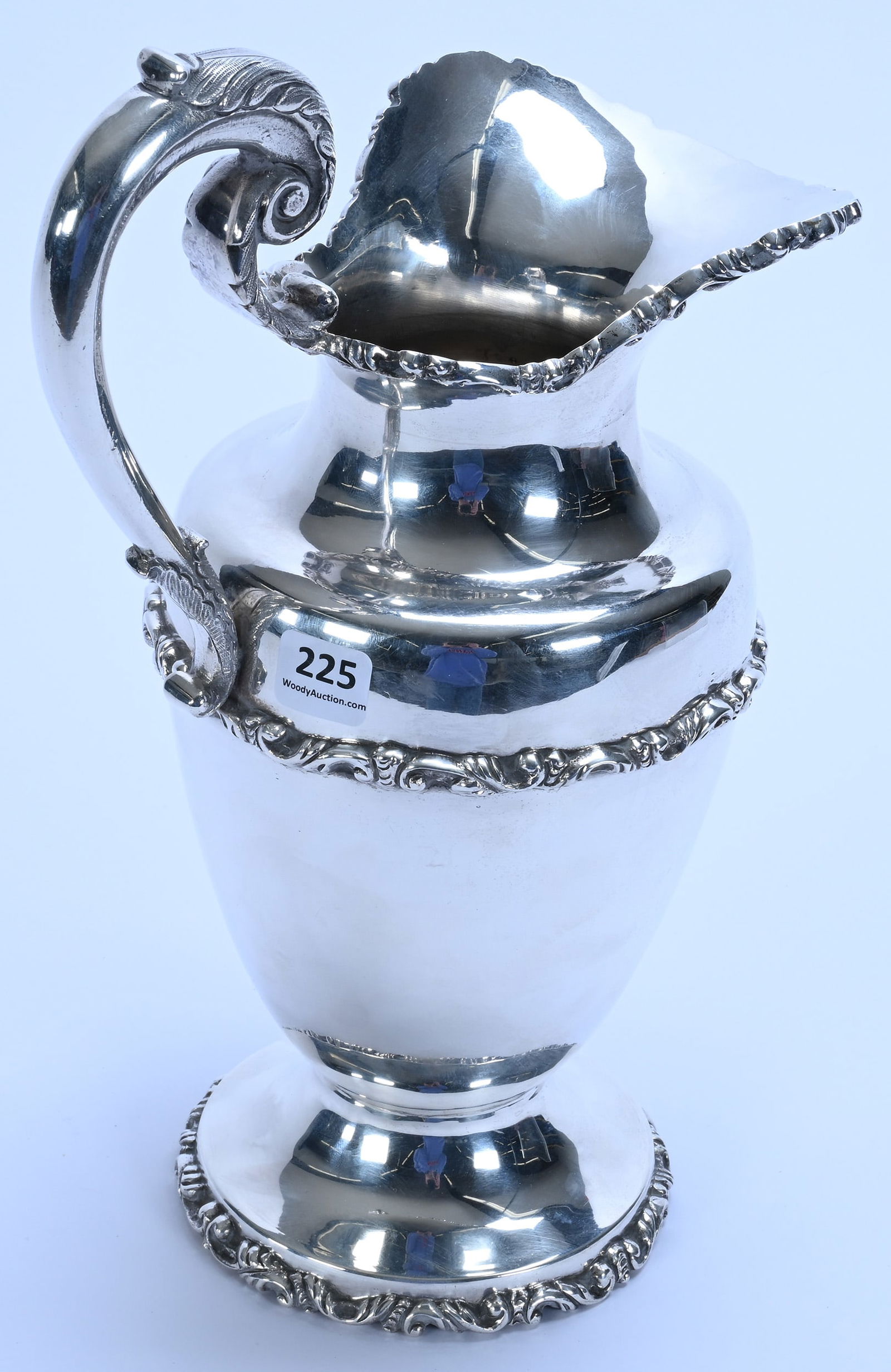 Pedestal Pitcher, Solid Sterling Silver - 2