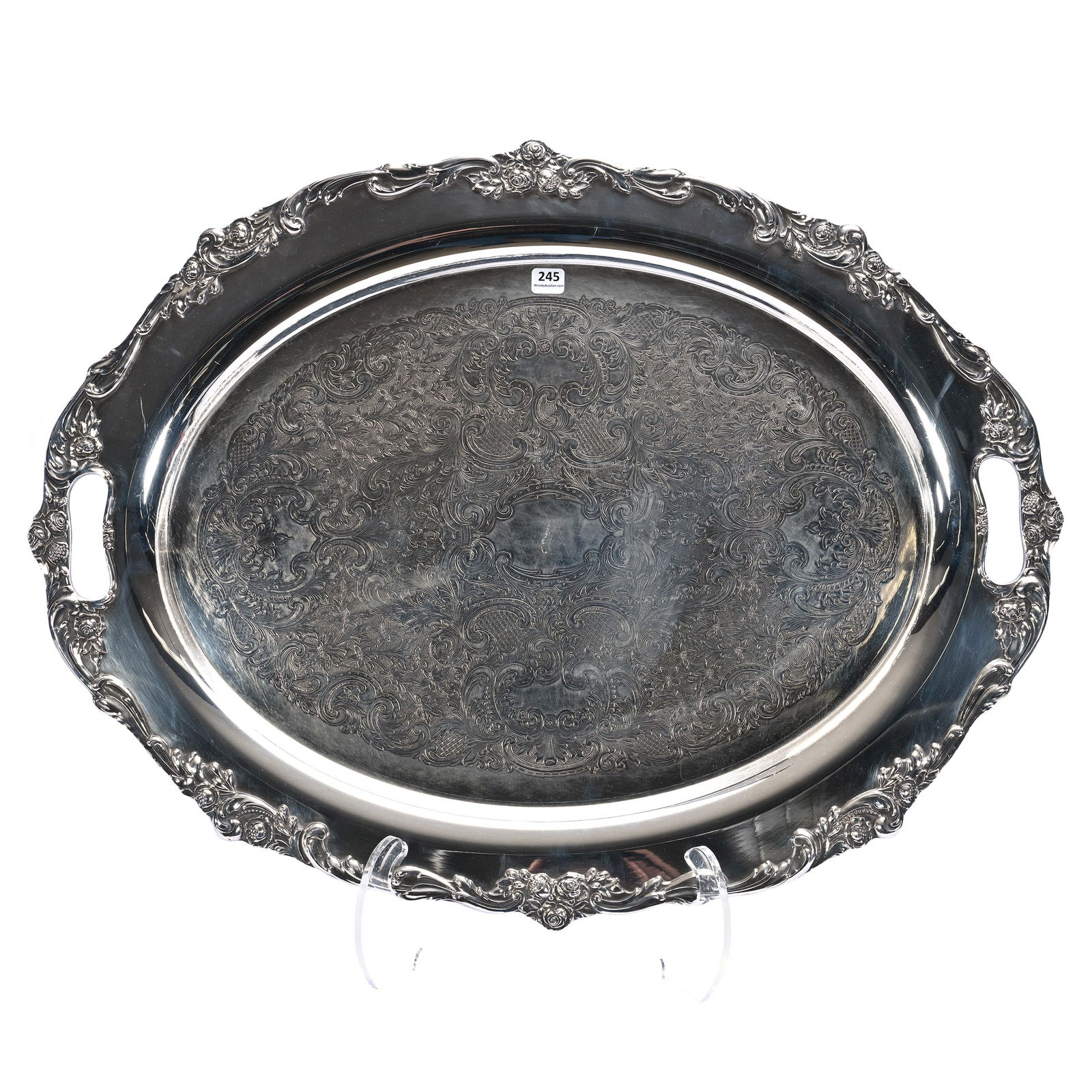 Serving Tray, Lunt Silver Plate Model #A-100W (1 of 3)