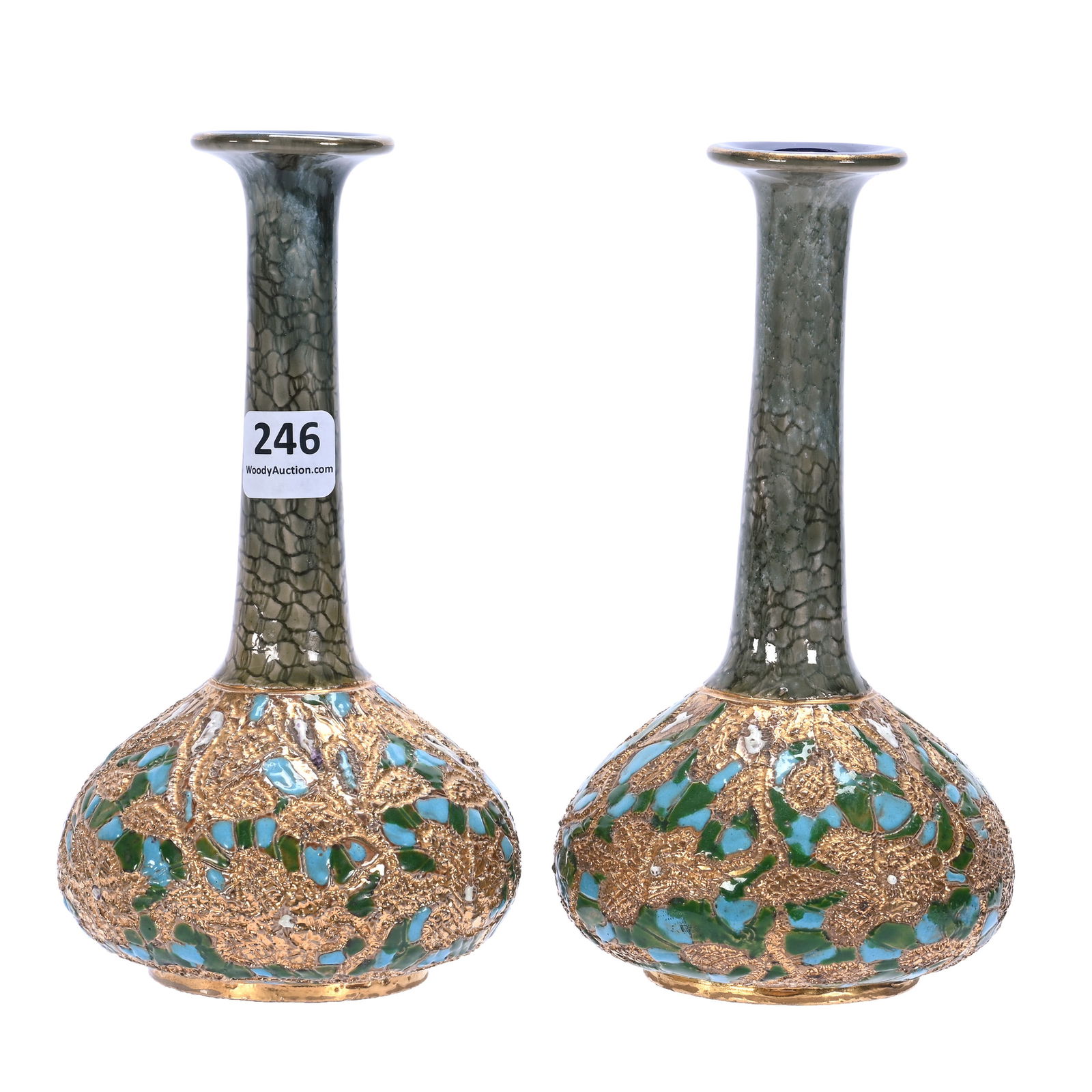Pair Vases, Marked Royal Doulton Slaters (1 of 3)