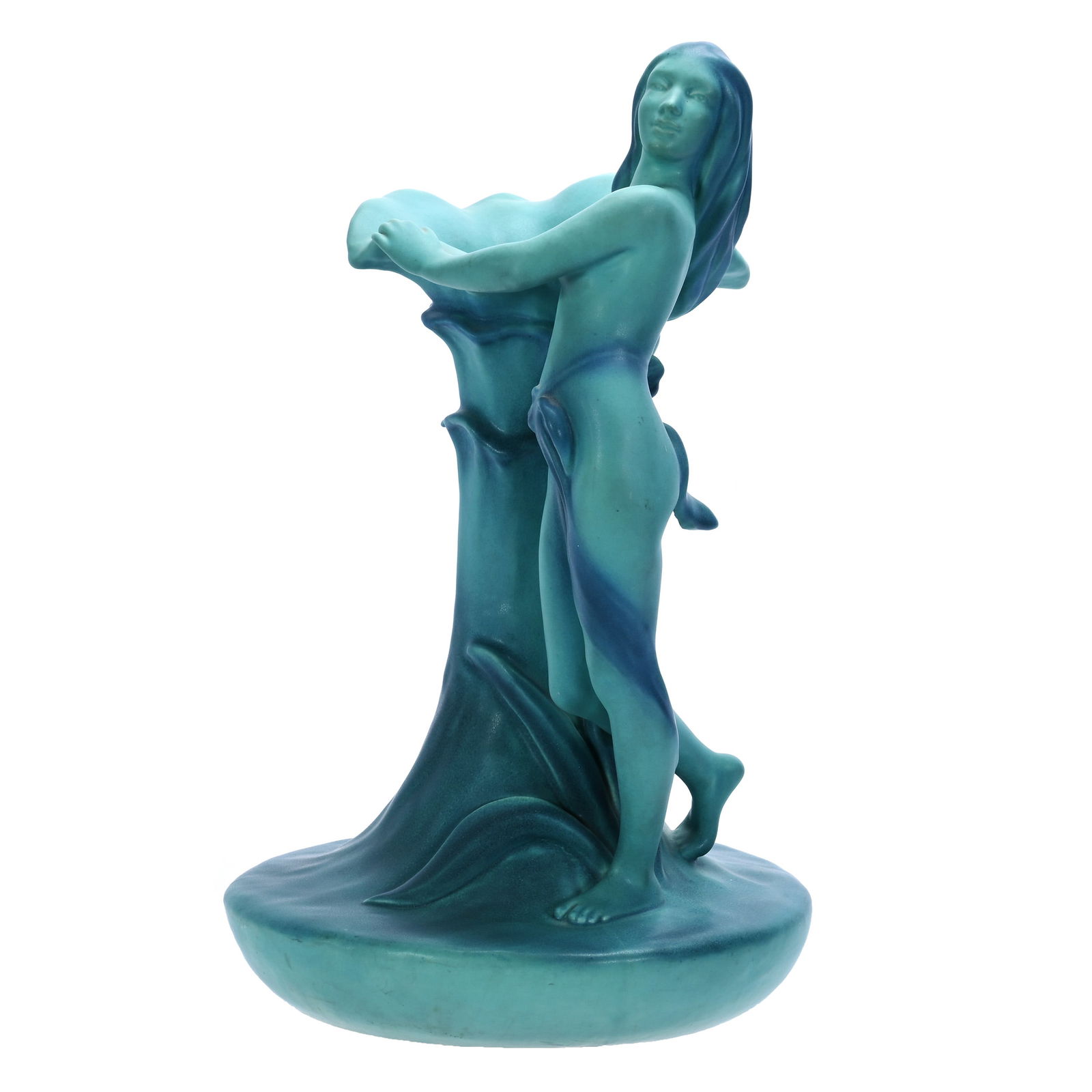 Figural Vase, Van Briggle Art Pottery "Water Nymph" (1 of 5)