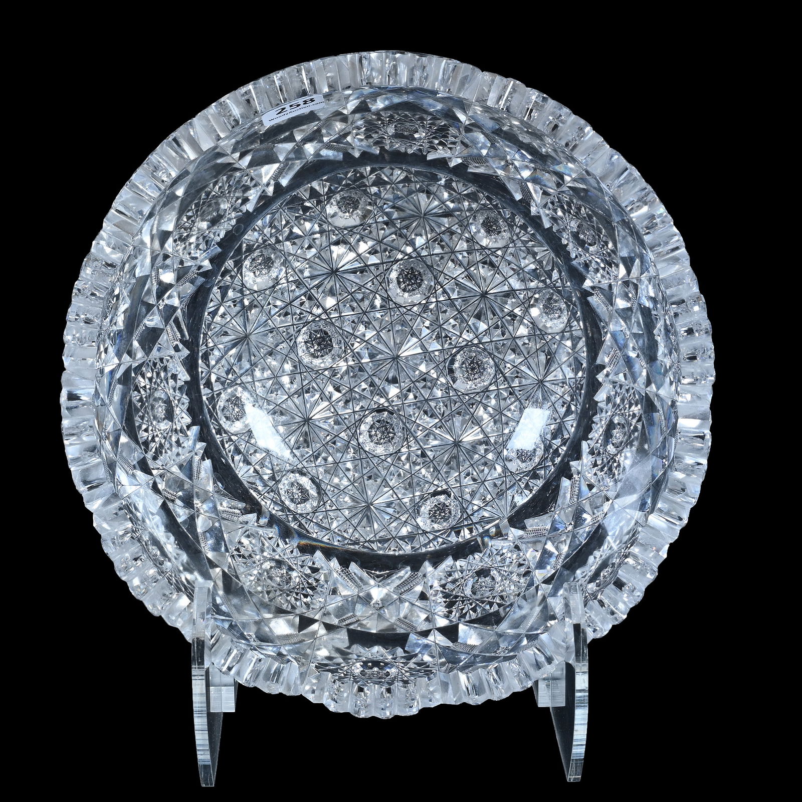 Bowl, American Brilliant Cut Glass, Hunt's Royal Pattern (1 of 6)