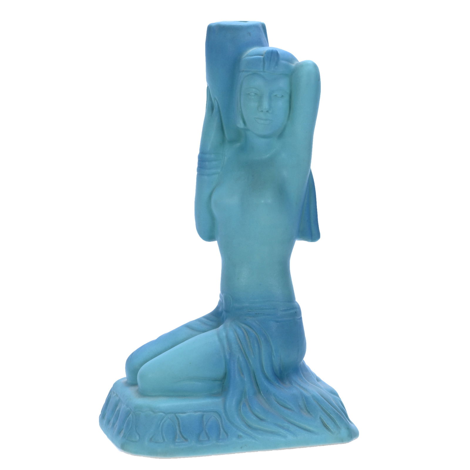 Lamp Base Sculpture, Marked Van Briggle Art Pottery (1 of 4)