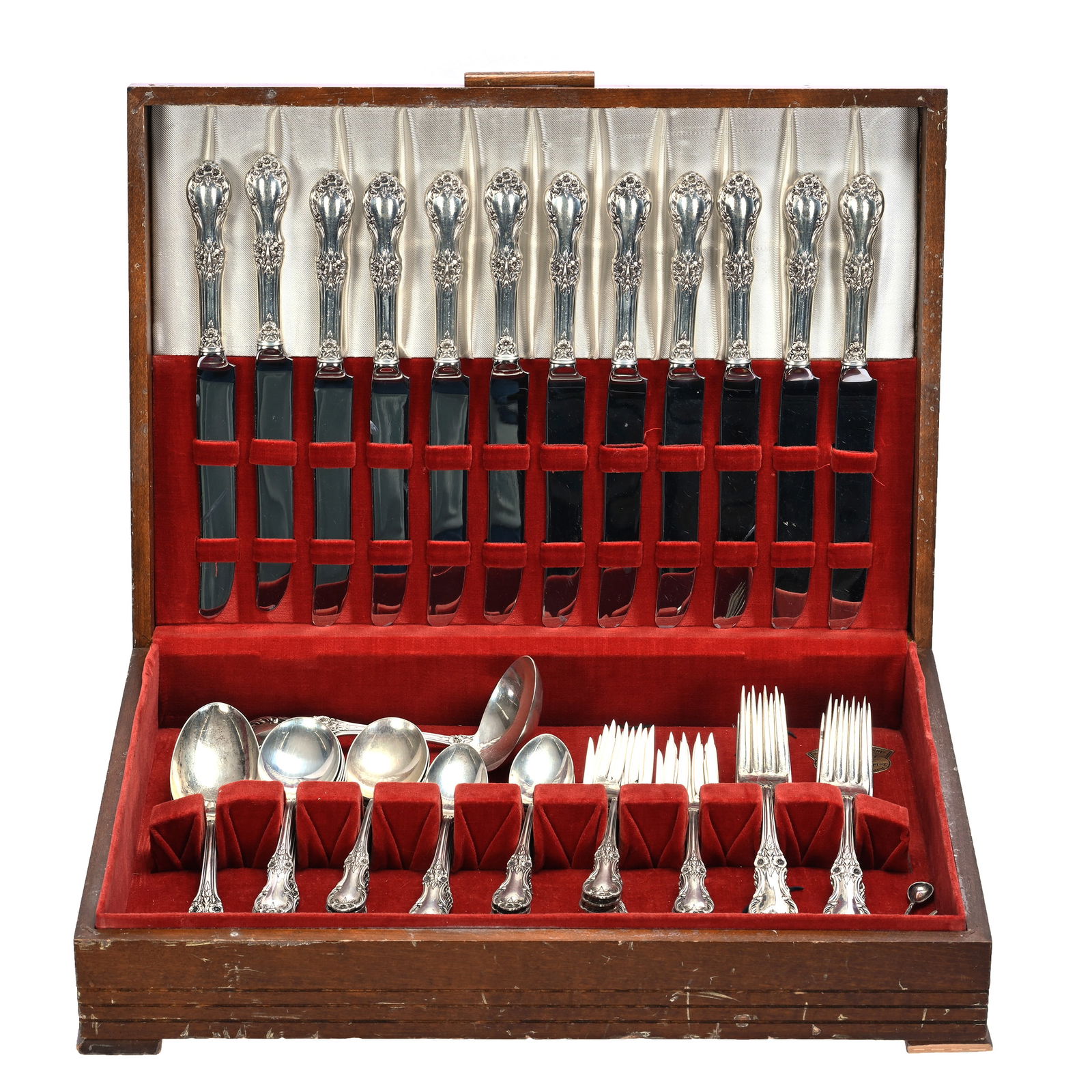 Set Of Solid Sterling Silver Flatware, Wild Rose Pattern By International (1 of 6)