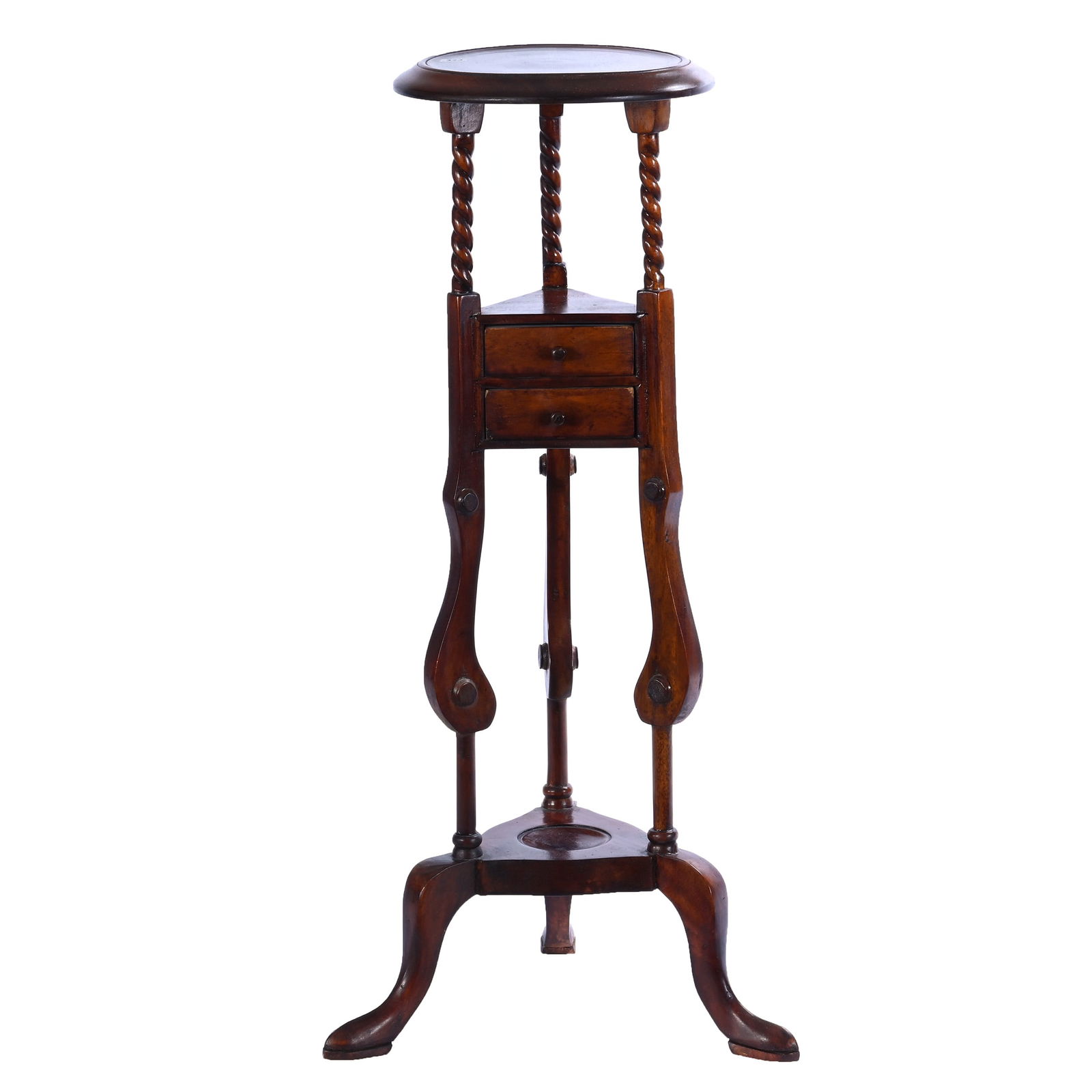 Three Legged Fern Stand, Walnut With Twist Columns (1 of 4)