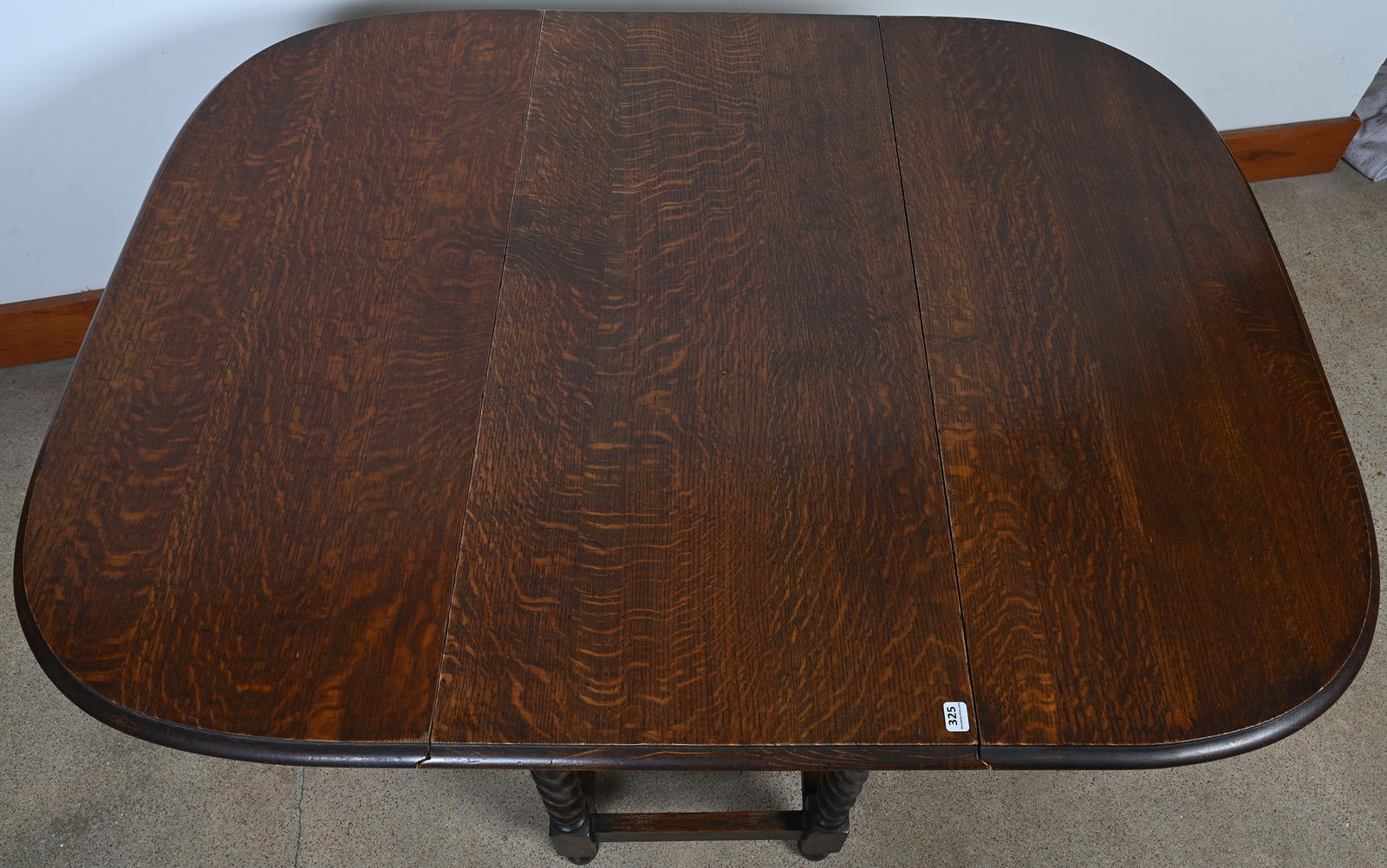 Oak Drop Leaf, Barley Twist Table - 2