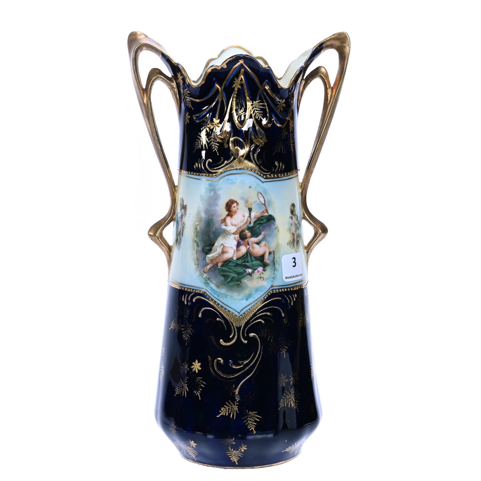 Two Handled Vase, Marked Royal Vienna (1 of 3)