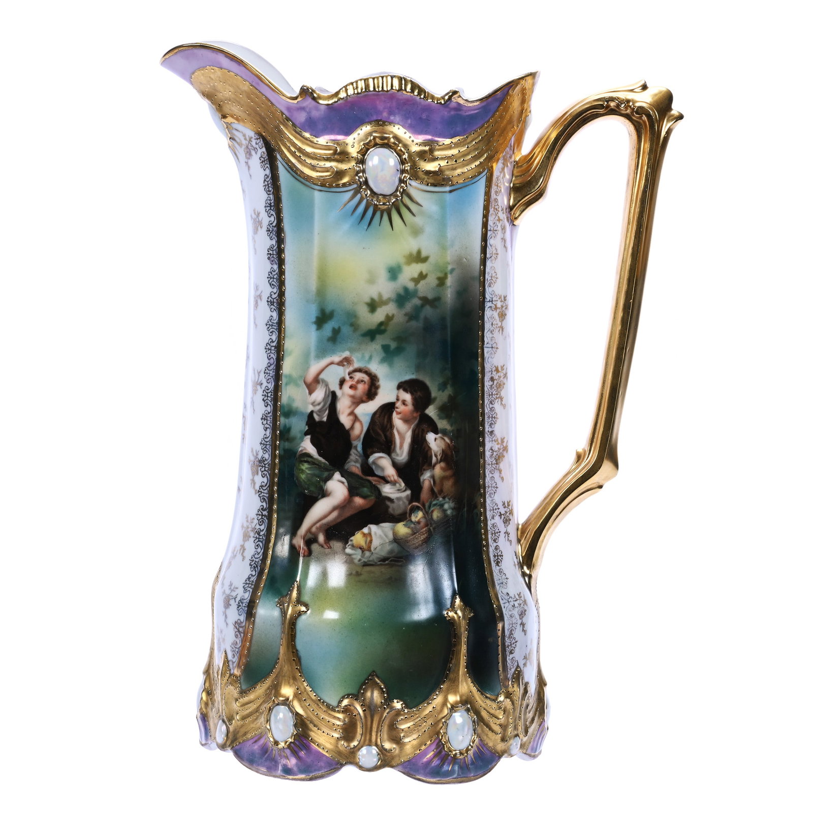Tankard, Unmarked R.S. Prussia, Ribbon And Jewel Mold (1 of 3)