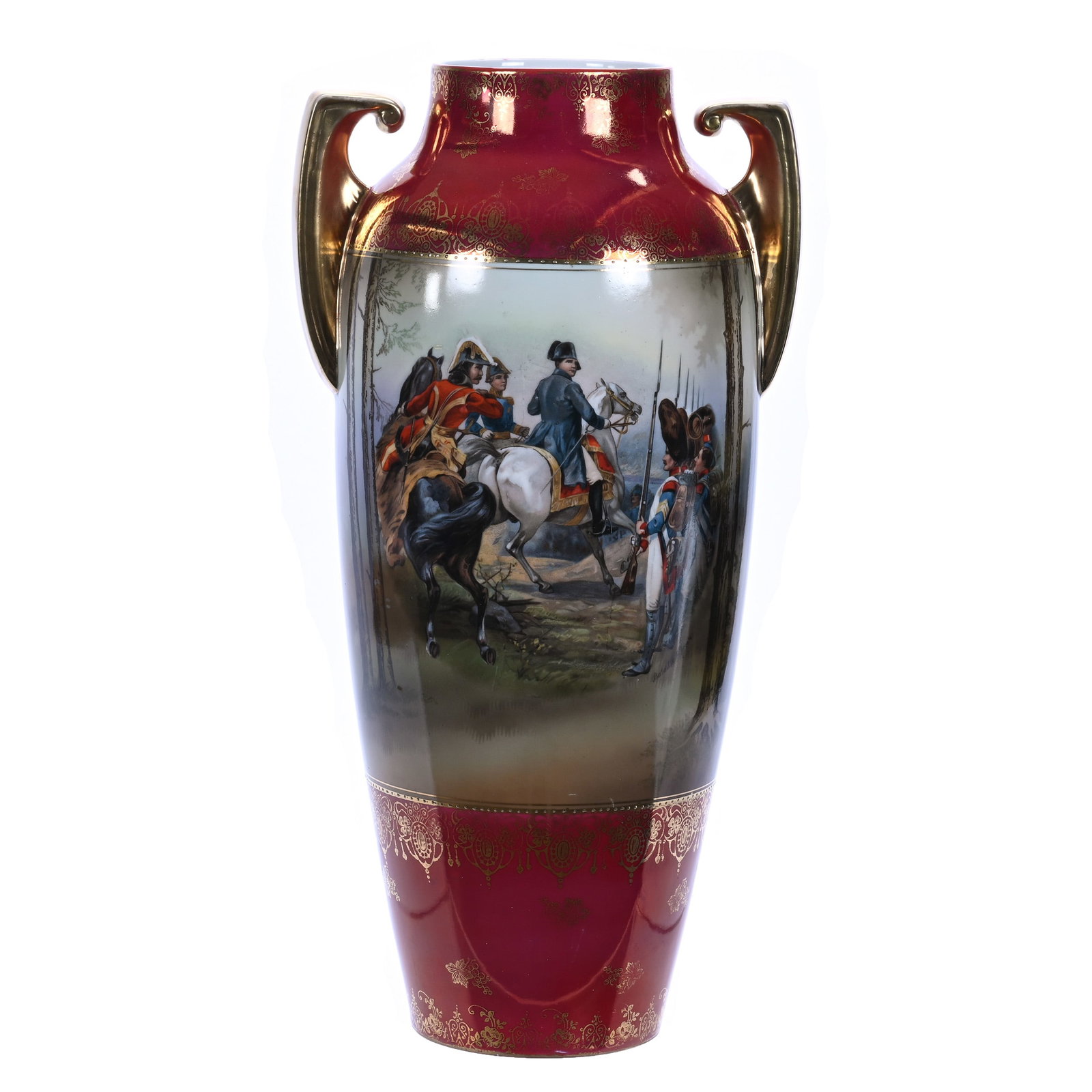 Two Handled Vase, Unmarked R.S. Suhl (1 of 3)