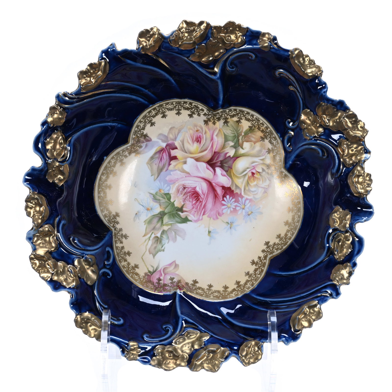 Bowl, Unmarked R.S. Prussia, Floral Mold (1 of 2)
