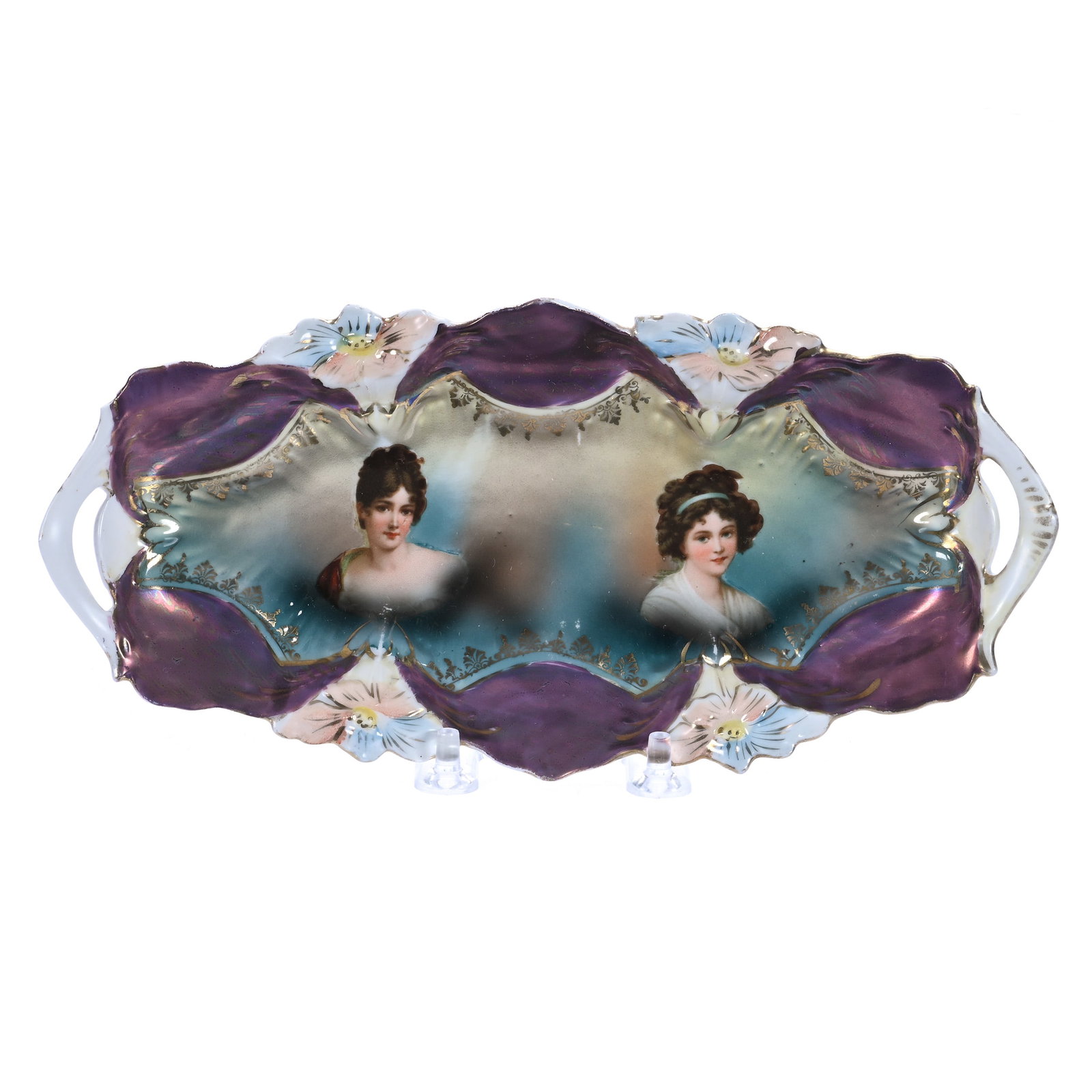 Relish Tray, Unmarked R.S. Prussia, Lily Mold (1 of 2)