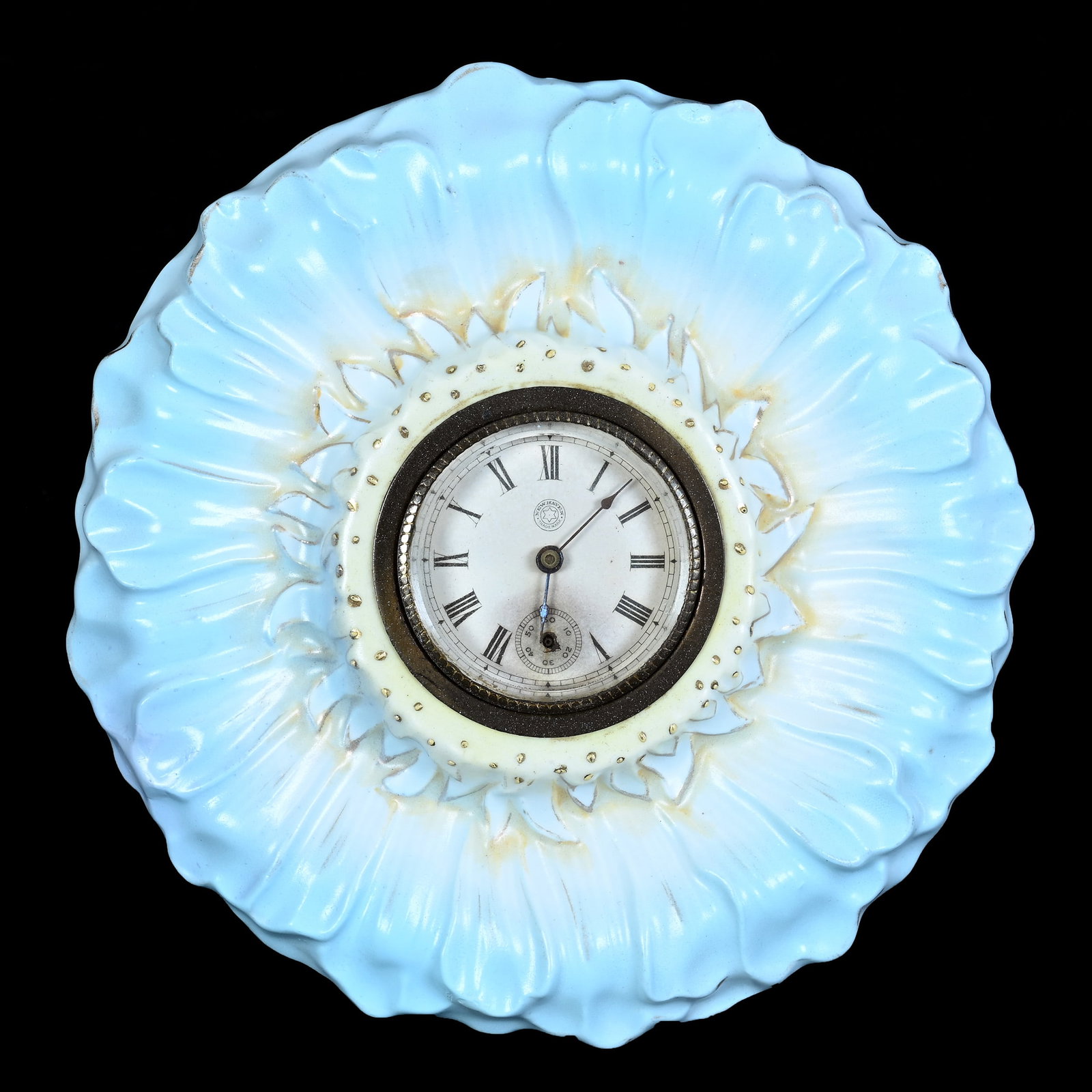 Clock, Early Unmarked R.S. Prussia, Sunflower Mold (1 of 2)