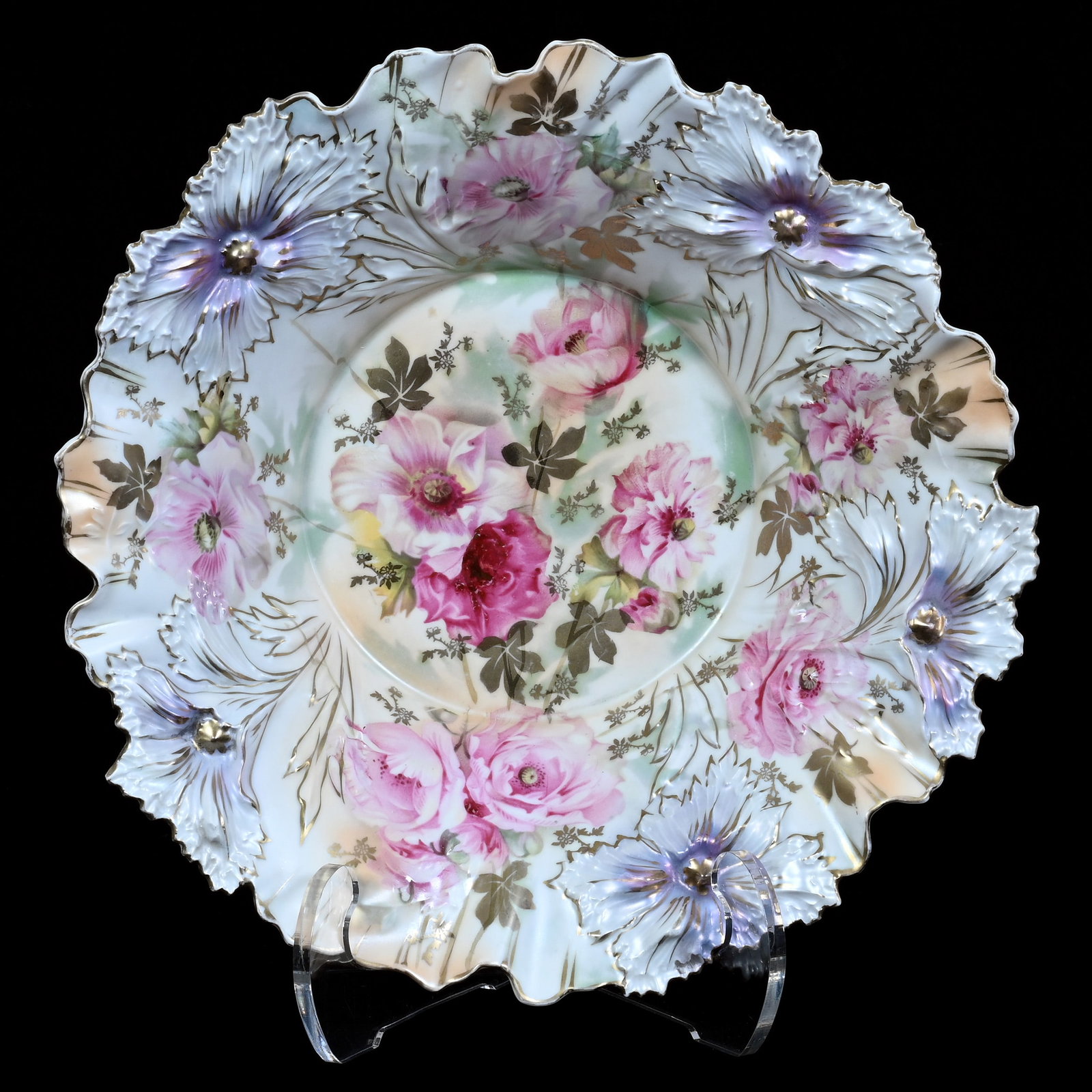 Bowl, Marked R.S. Prussia, Carnation Mold (1 of 2)