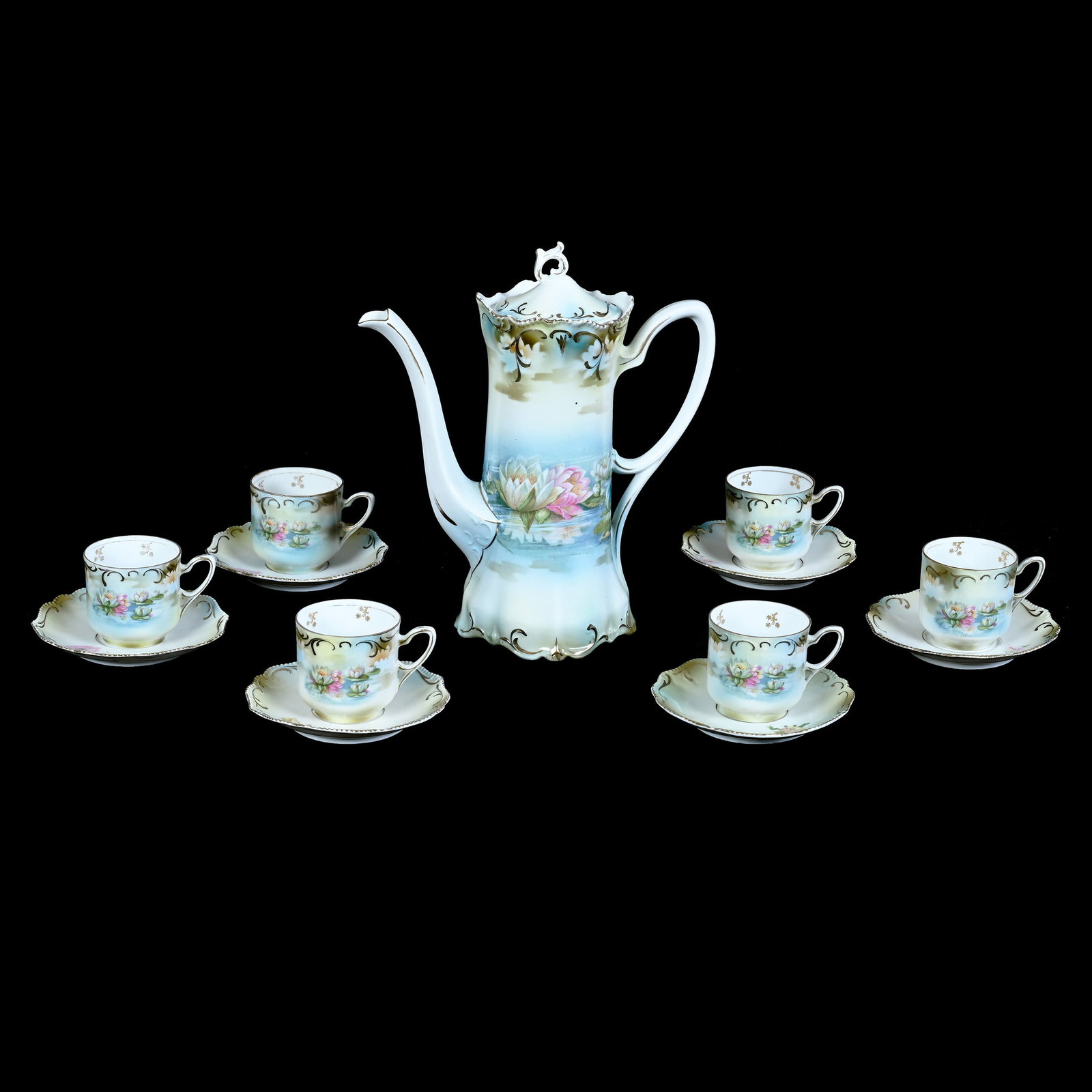 Demitasse Set, Marked R.S. Prussia, Mold 584 (1 of 3)