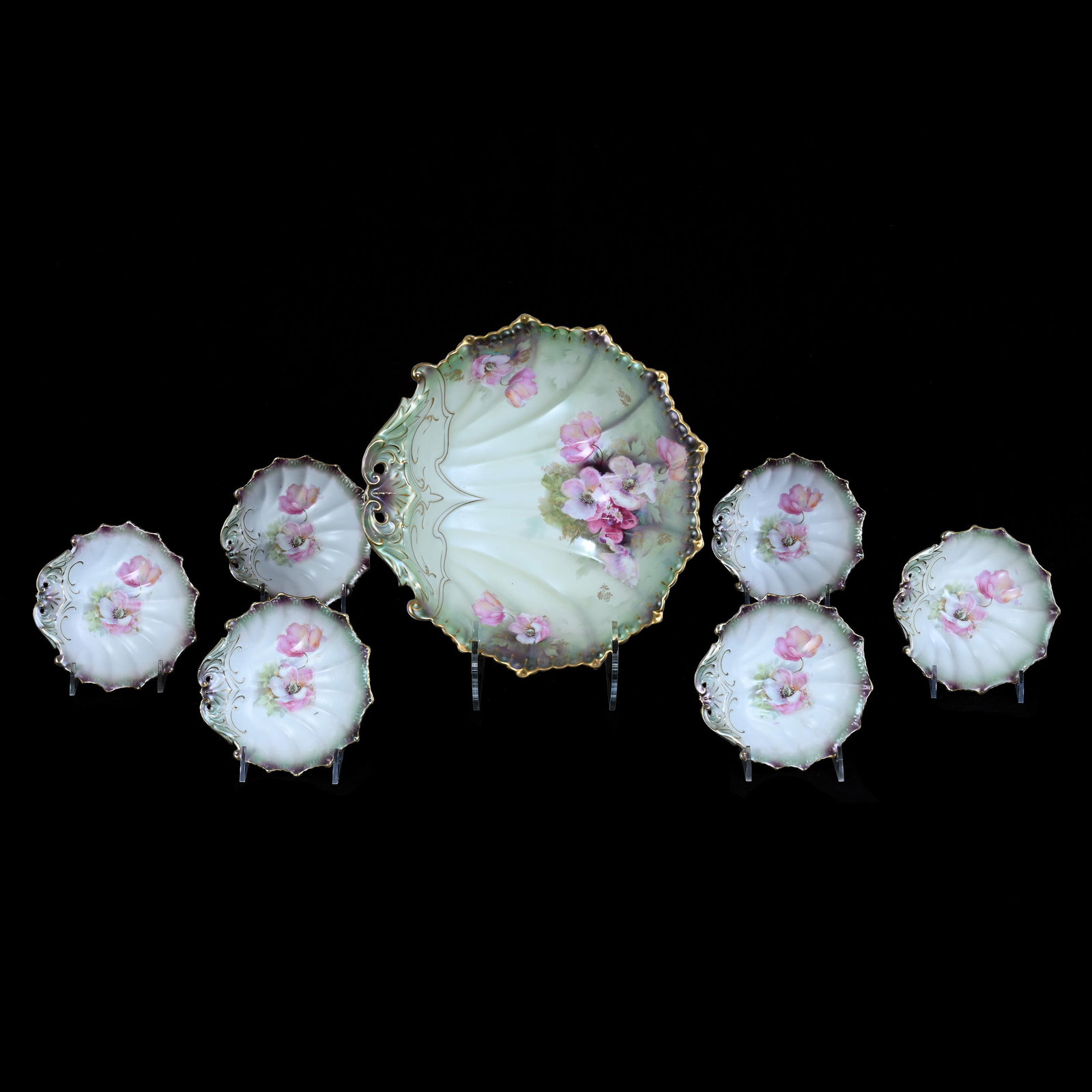 Berry Set, Marked R.S. Prussia, Shell Mold (1 of 2)