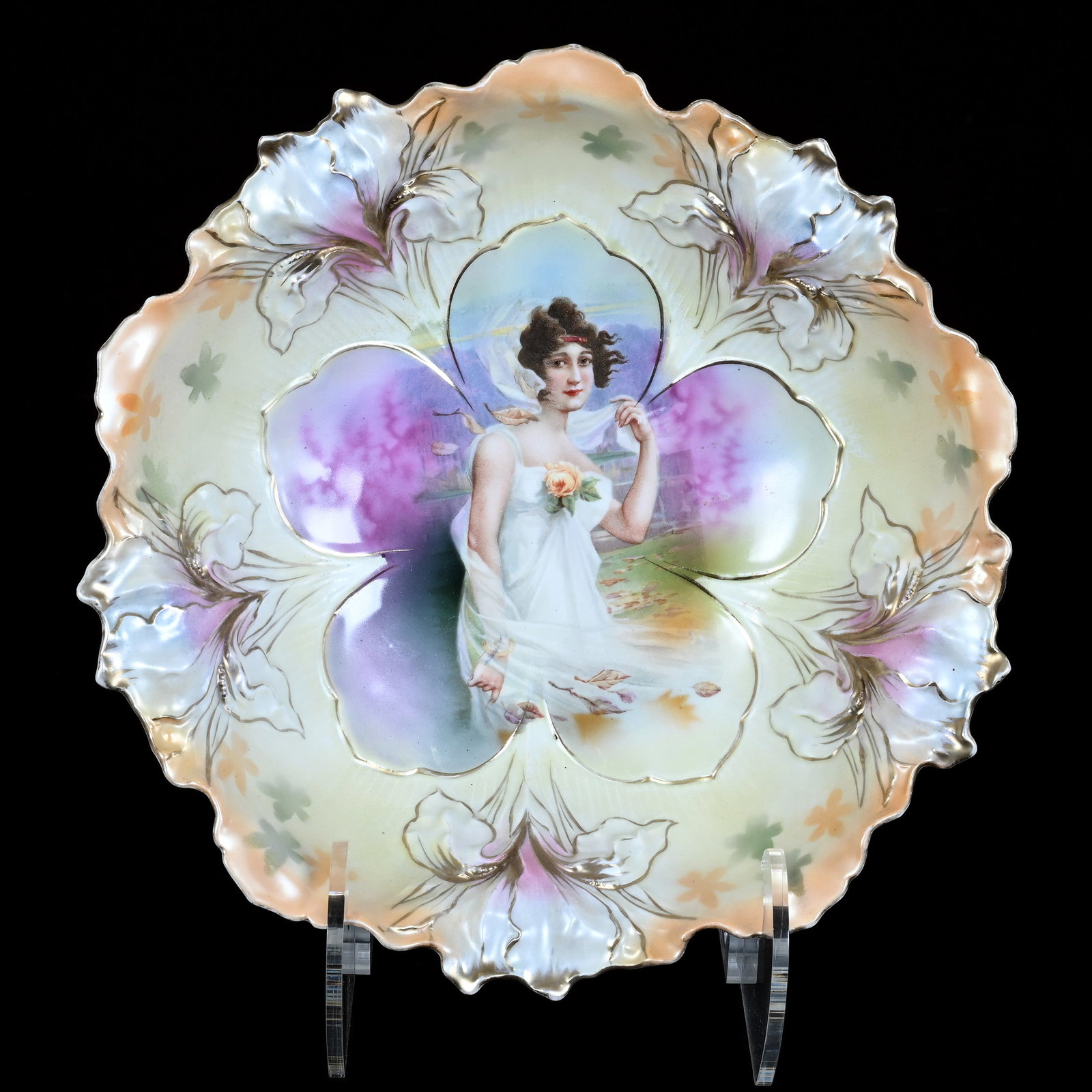 Bowl, Marked R.S. Prussia, Iris Mold (1 of 2)