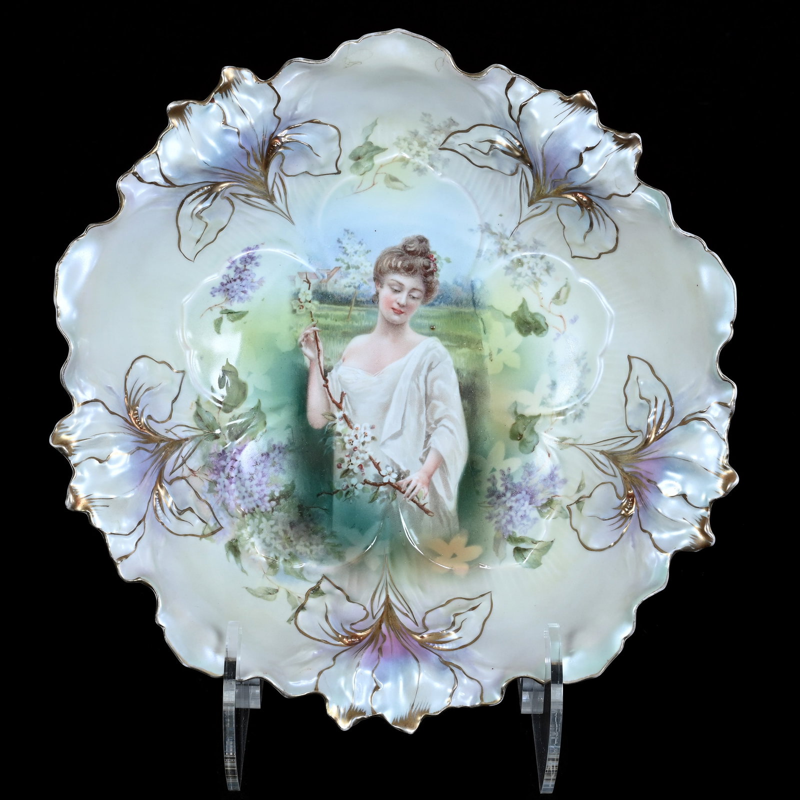 Bowl, Marked R.S. Prussia, Iris Mold (1 of 2)