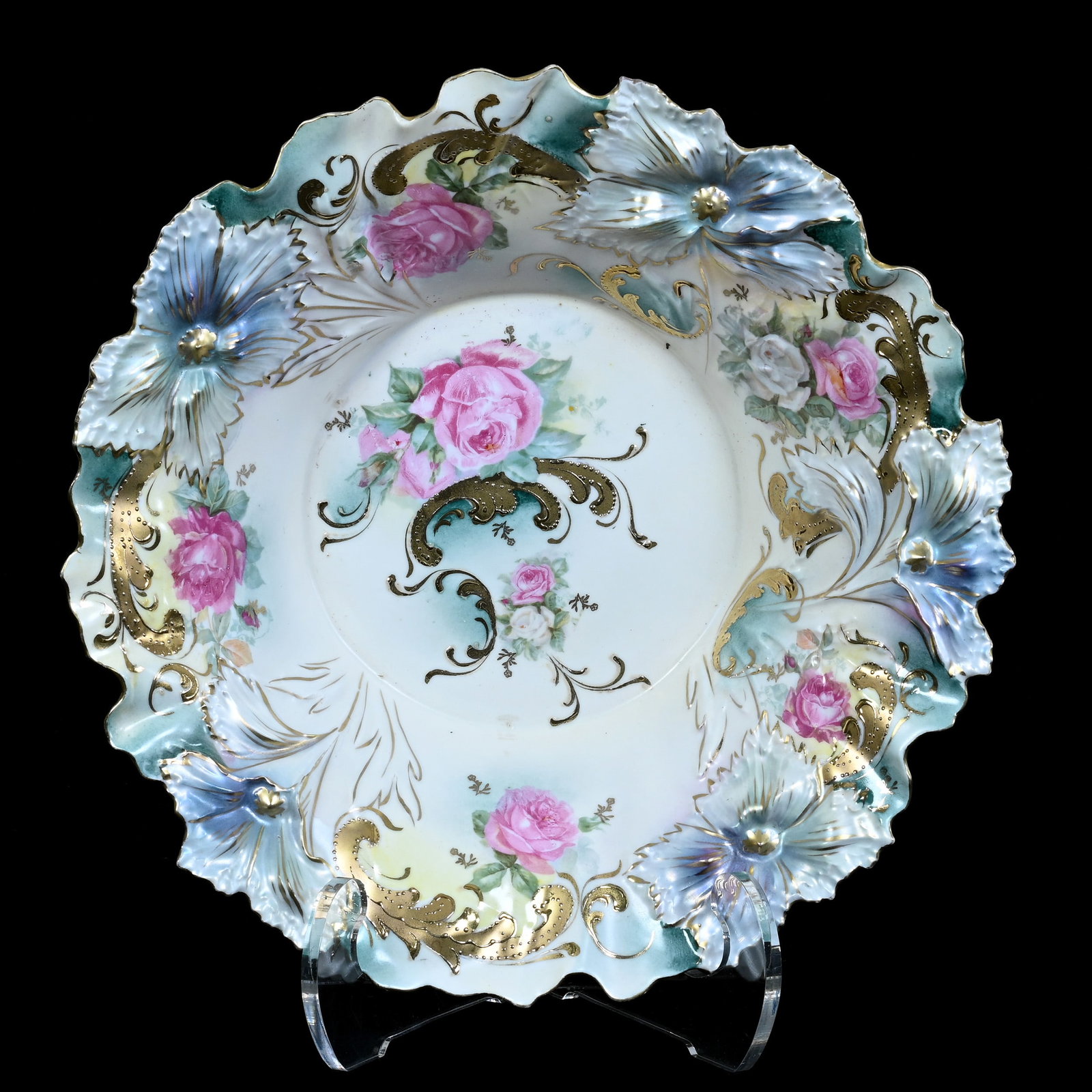Bowl, Marked R.S. Prussia, Carnation Mold (1 of 2)