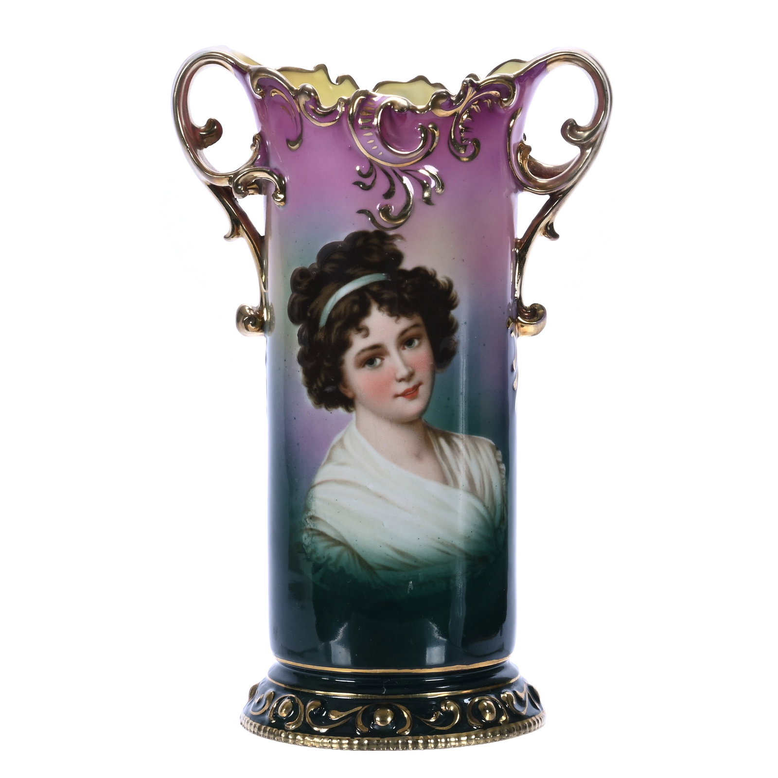 Two Handled Vase, Unmarked R.S. Prussia (1 of 3)