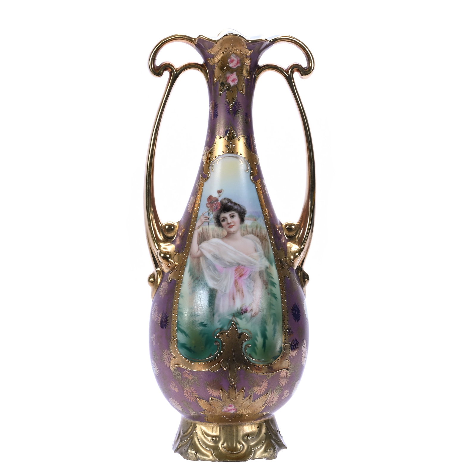 Two Handled Vase, Marked R.S. Prussia (1 of 3)