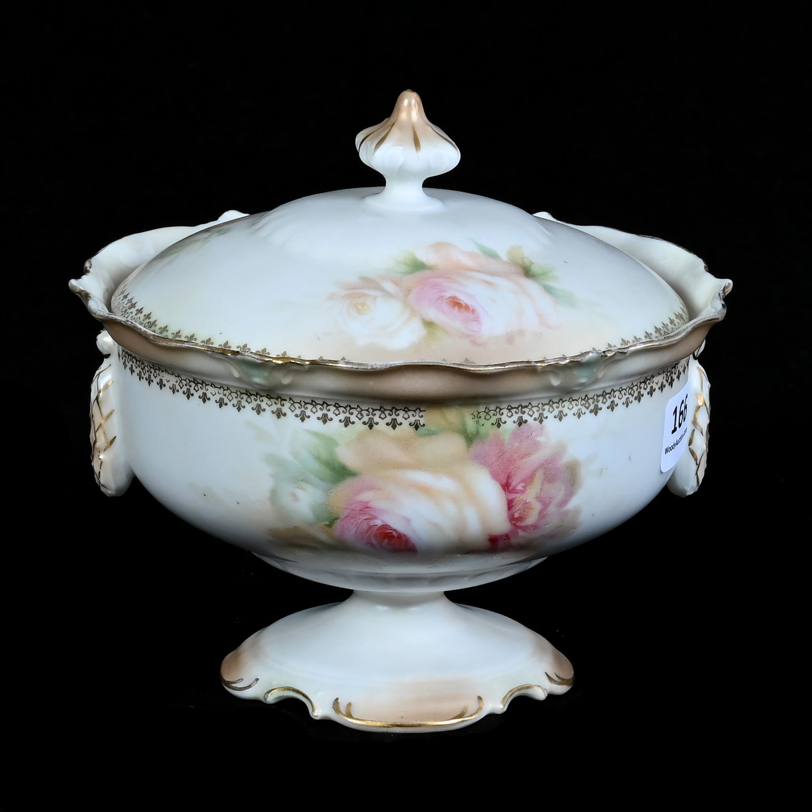 Pedestal Covered Candy Dish, Marked R.S. Prussia (1 of 3)