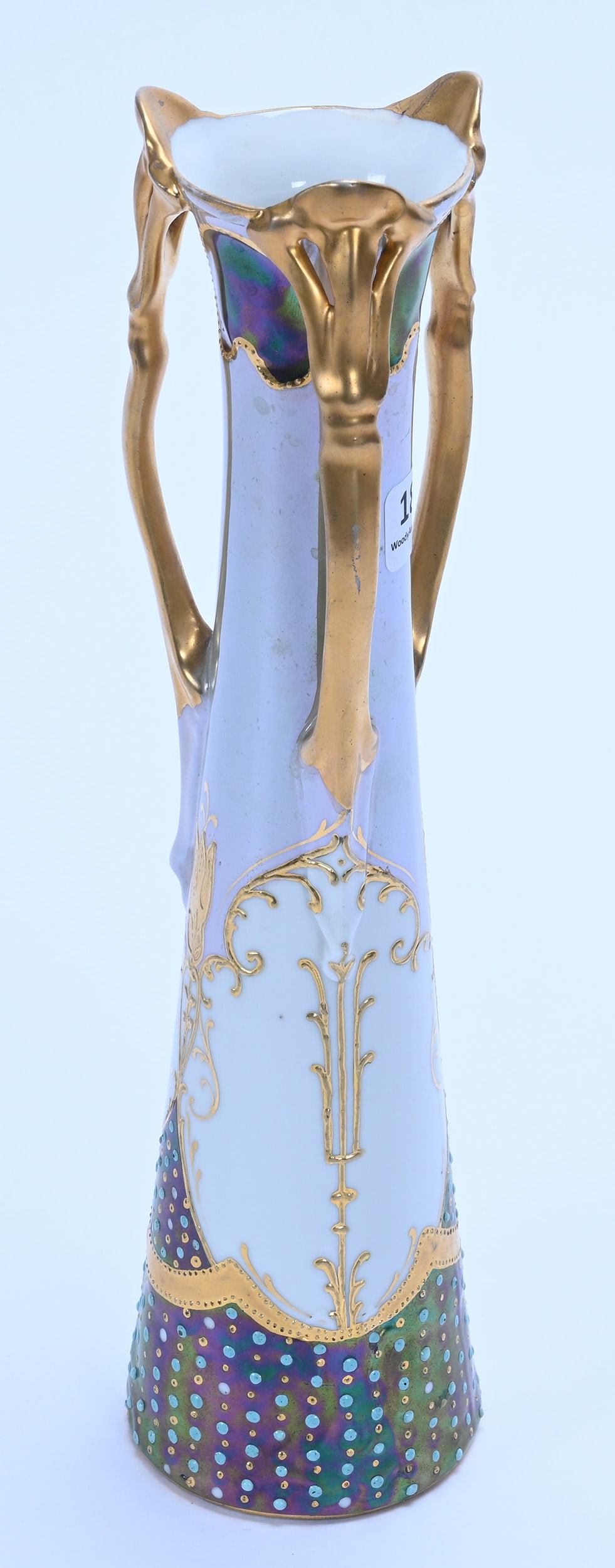 Three Handled Vase, Marked Prov Saxe - 2