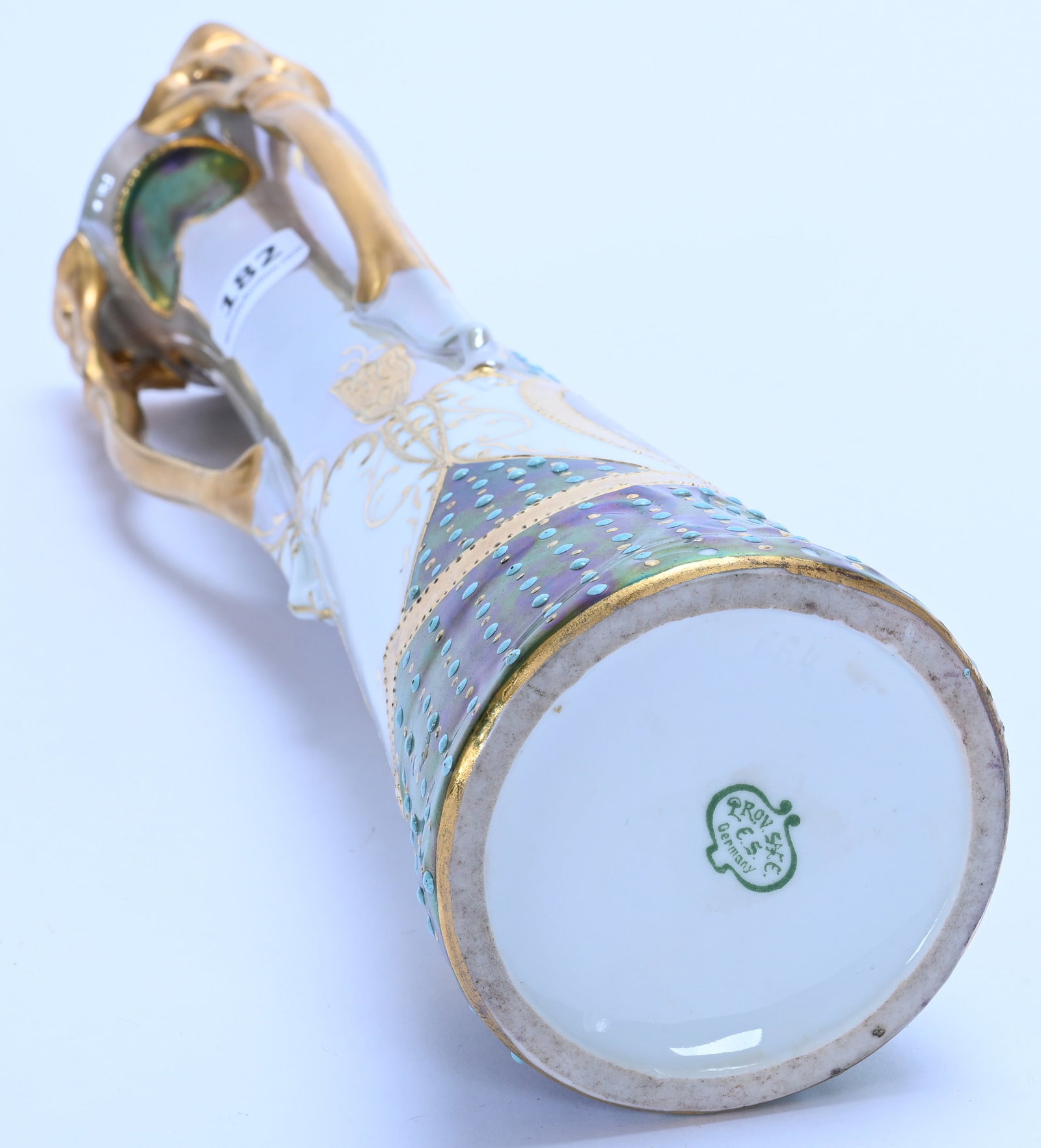 Three Handled Vase, Marked Prov Saxe - 3