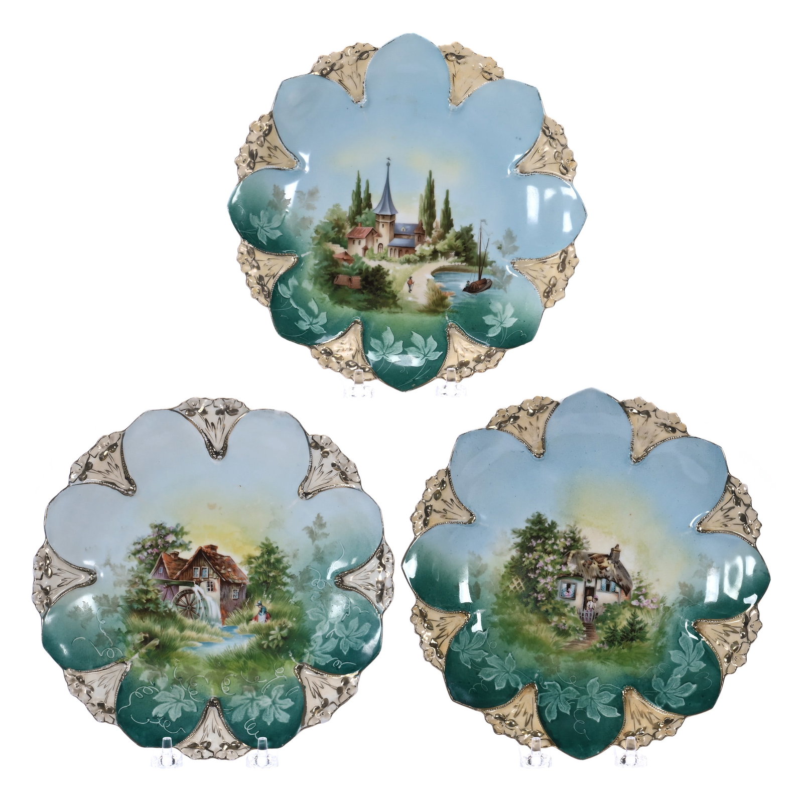 (3) Plates, Marked R.S. Prussia, Mold 90 (1 of 2)