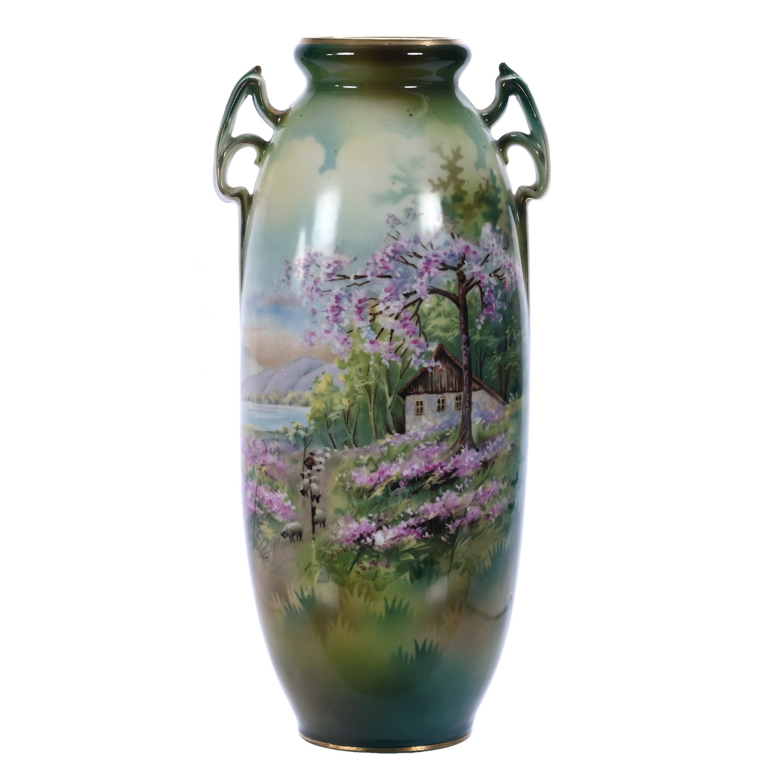 Two Handled Vase, Marked R.S. Prussia (1 of 3)