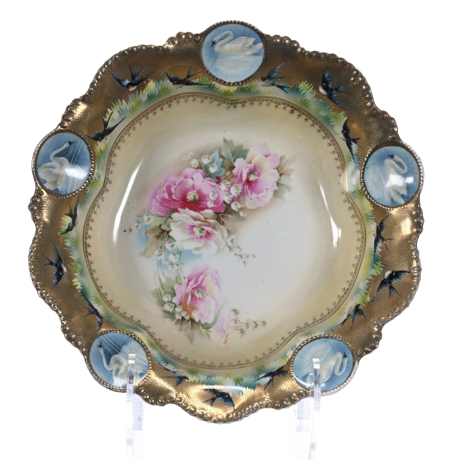 Bowl, Marked R.S. Prussia, Medallion Mold (1 of 2)