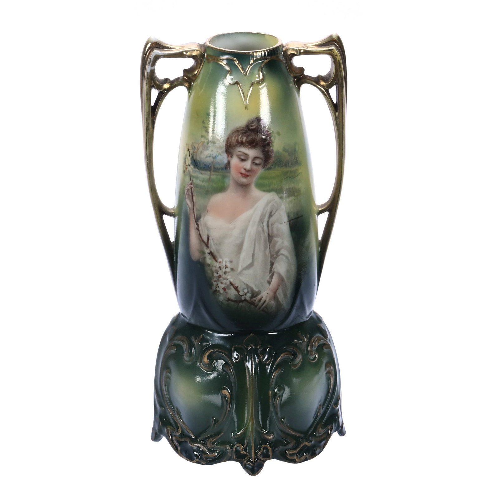 Two Handled Vase, Marked R.S. Prussia (1 of 3)
