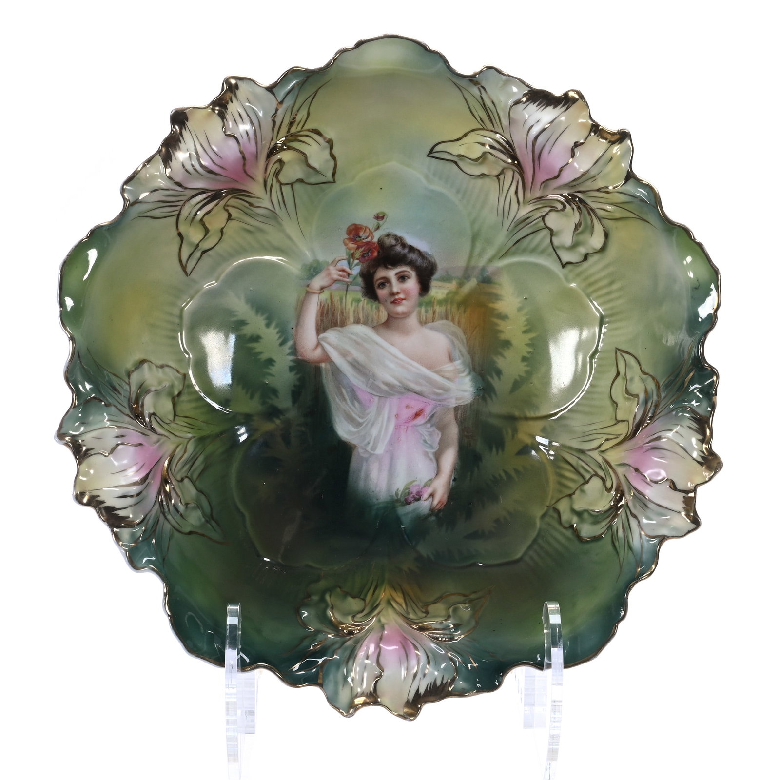 Bowl, Marked R.S. Prussia, Iris Mold (1 of 2)