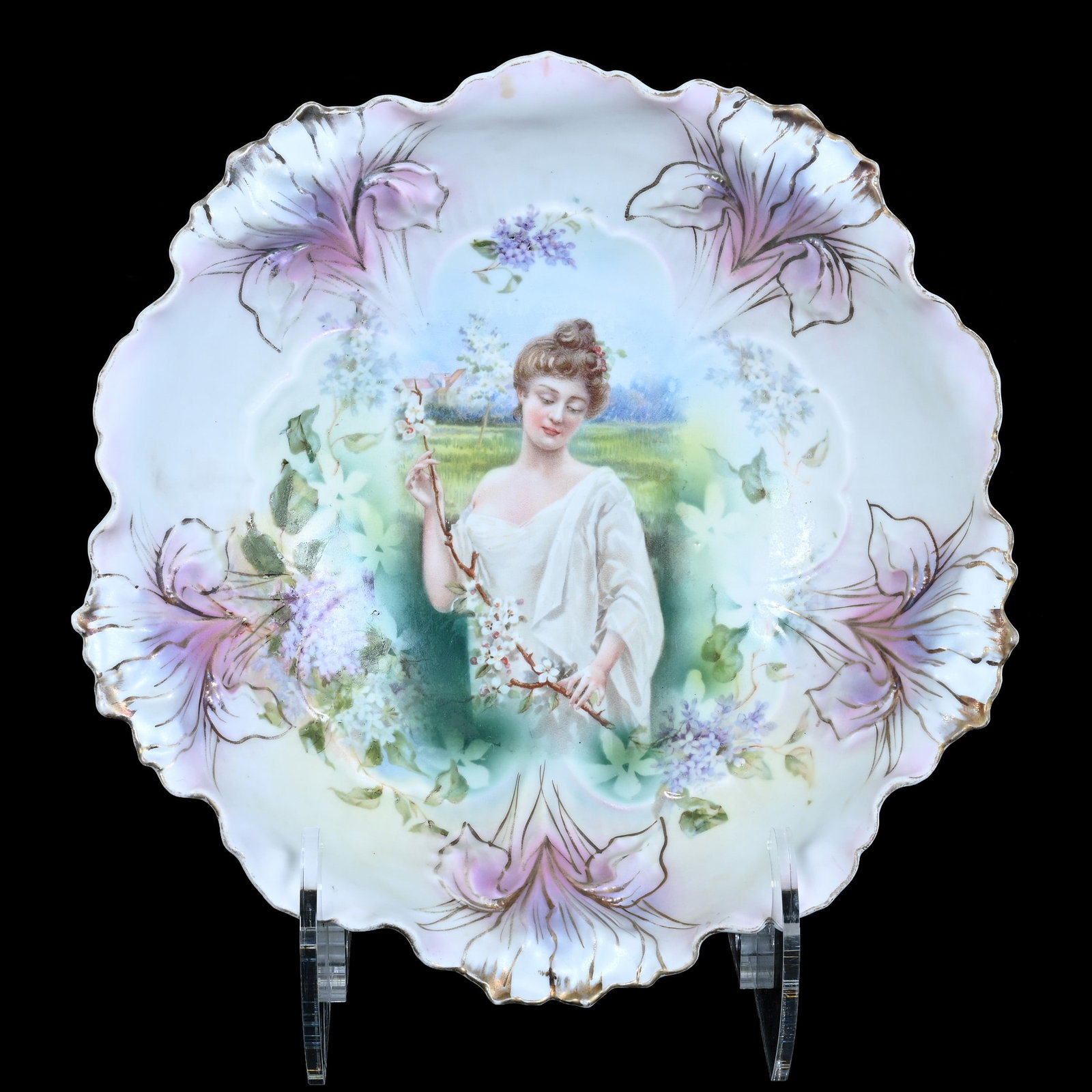 Bowl, Marked R.S. Prussia, Iris Mold (1 of 2)
