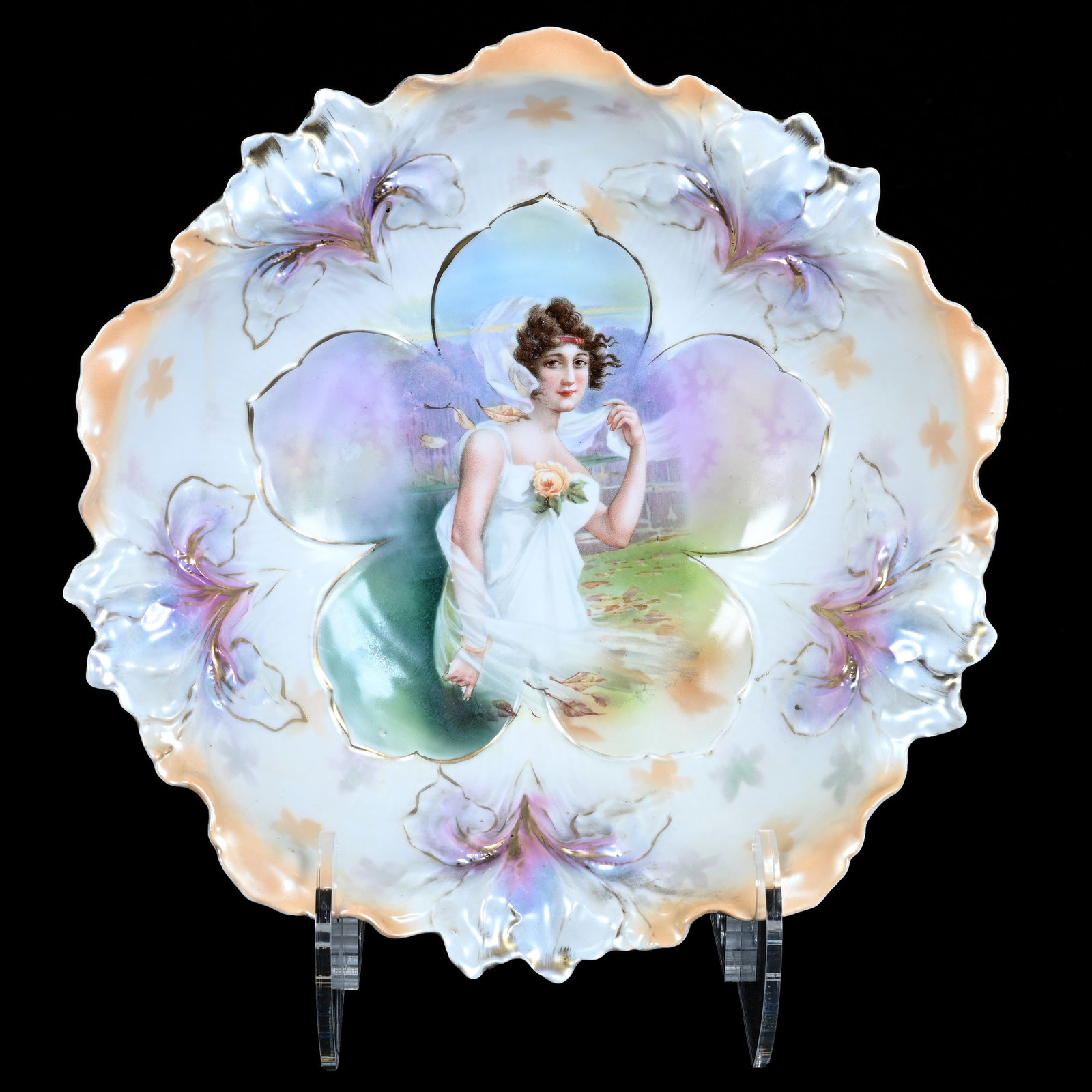 Bowl, Marked R.S. Prussia, Iris Mold (1 of 2)