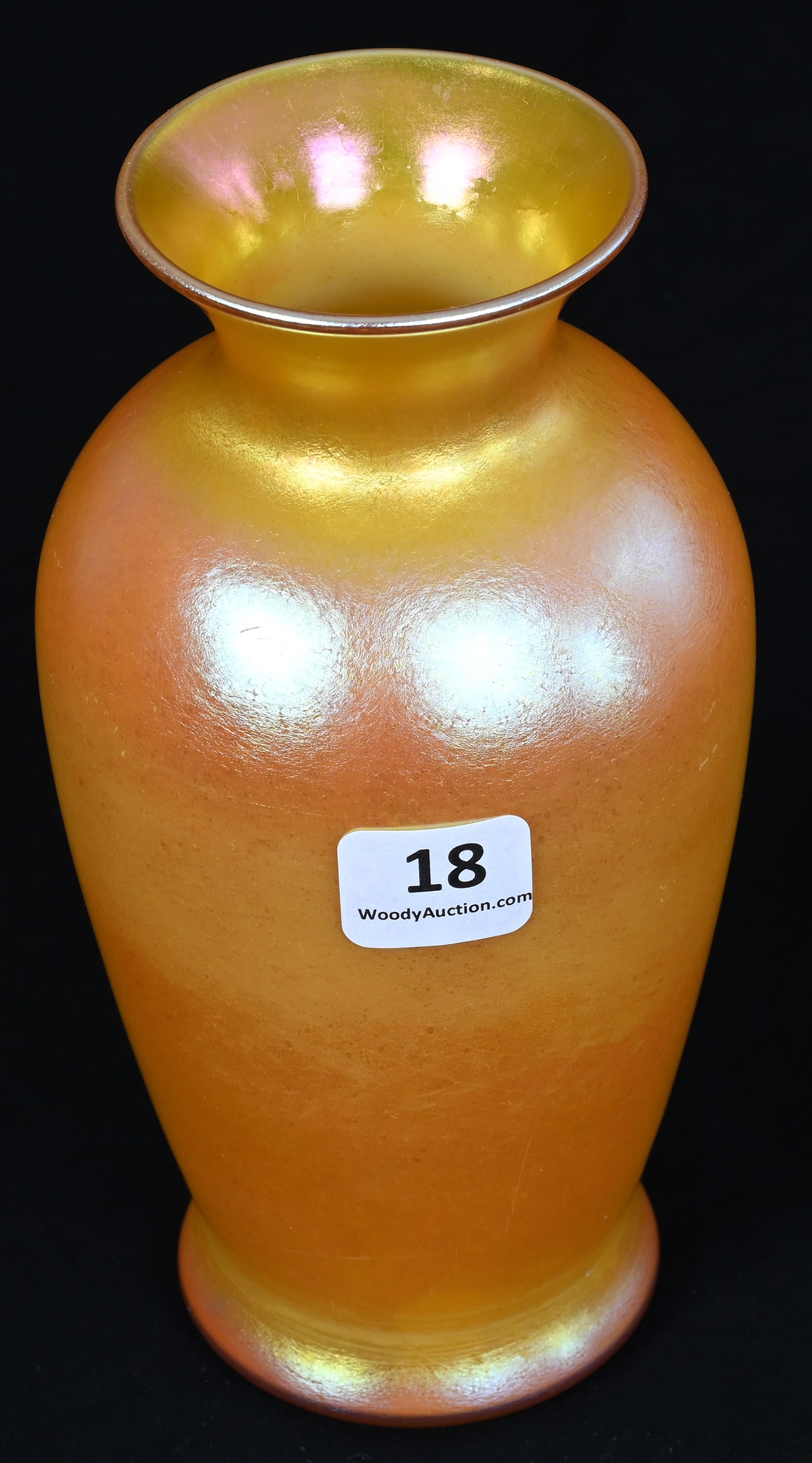 Vase, Signed Quezal Art Glass - 2