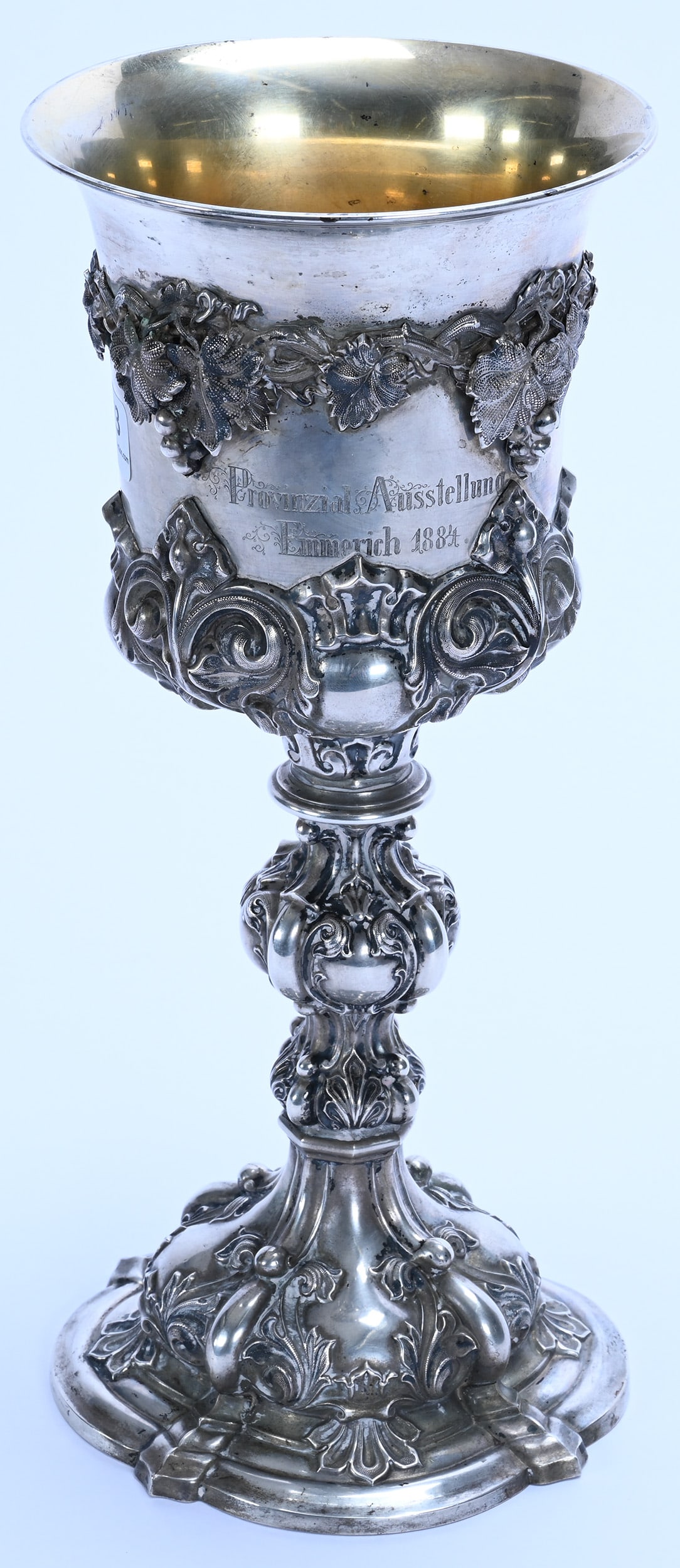 Chalice, Solid Coin Silver Marked 800, Attributed To Germany - 3