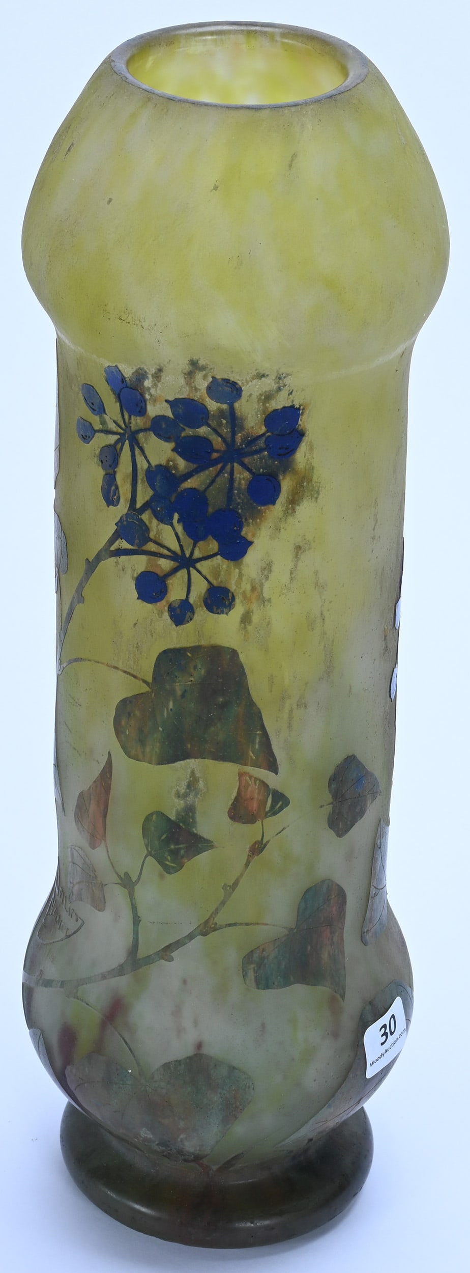 Vase, Marked Daum Nancy French Cameo Art Glass - 2