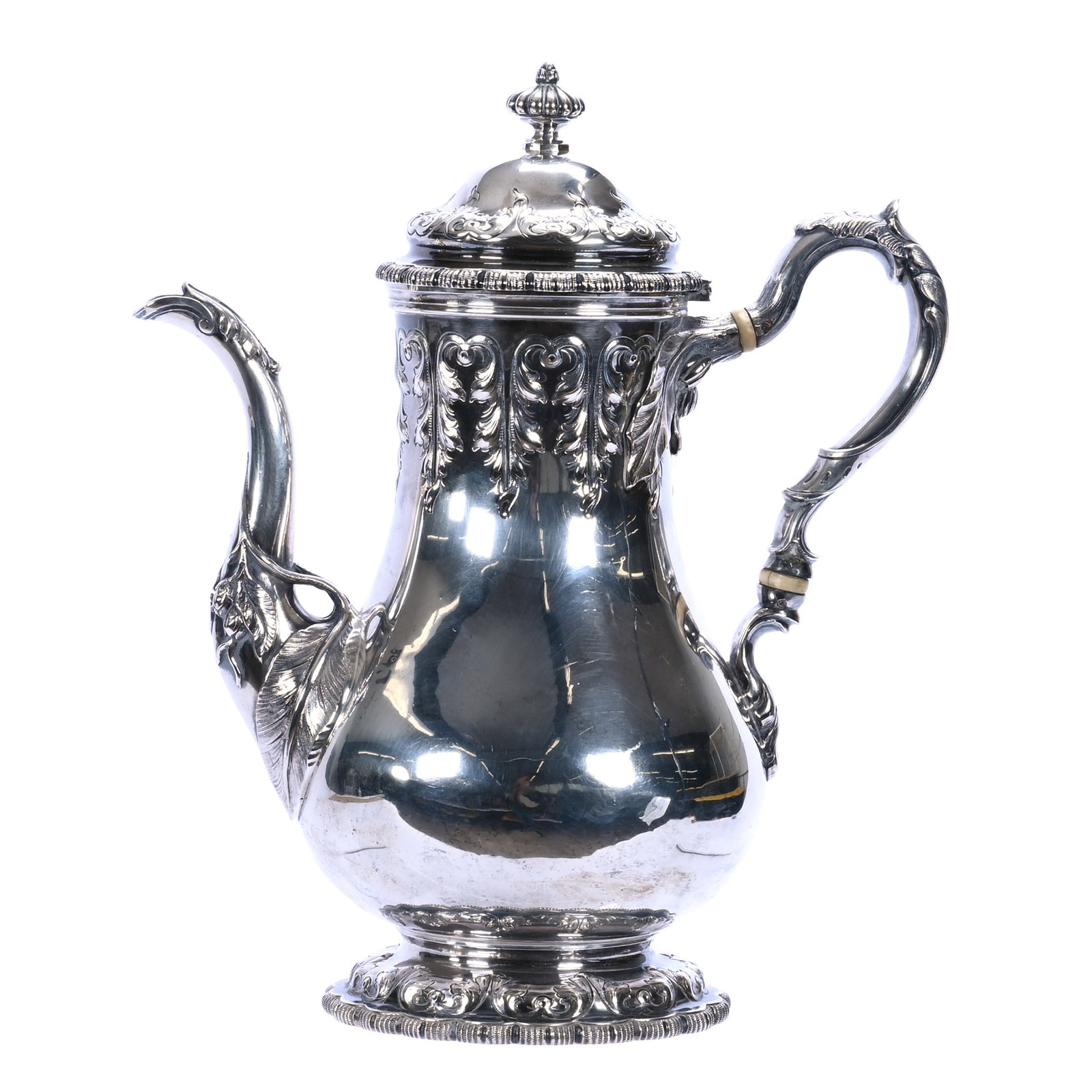 Coffee Pot, Solid Sterling Silver Marked Tiffany And Co. #310, Broadway, NY (1 of 4)