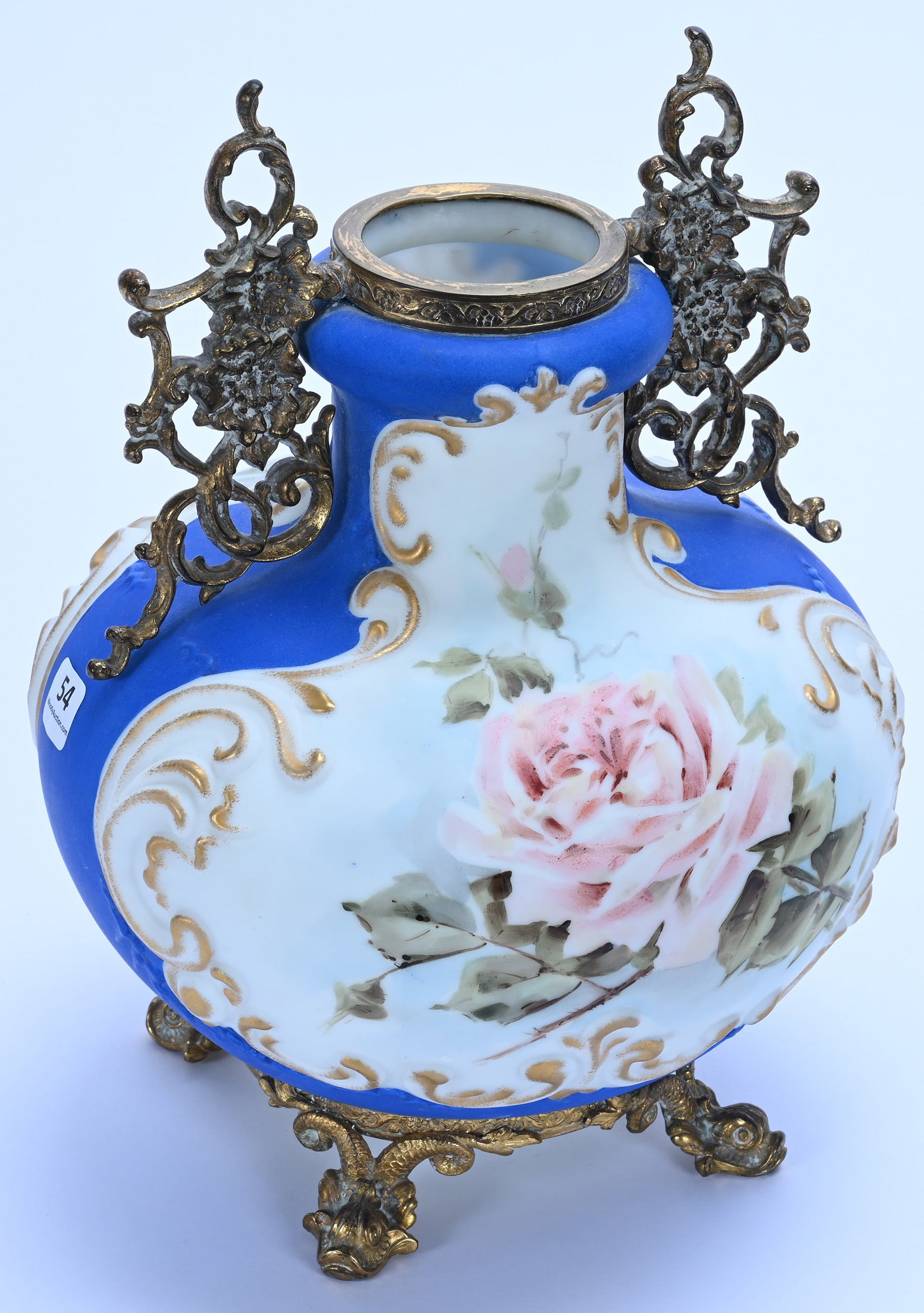 Two Handled Vase, Wave Crest Stamp Mark - 2