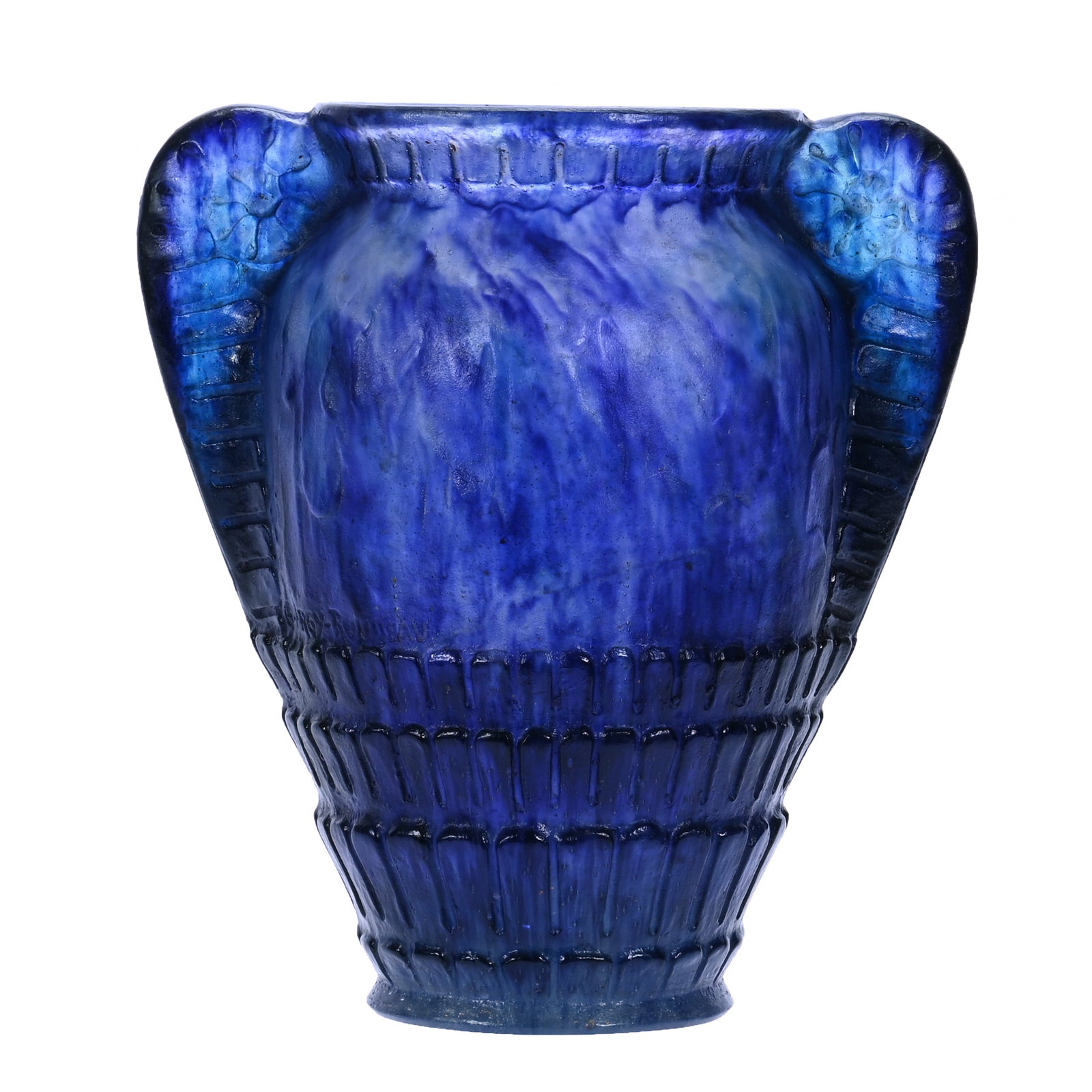 Two Handled Vase, Fougeres Pate De Verre, Signed G. Argy-Rousseau (1 of 3)