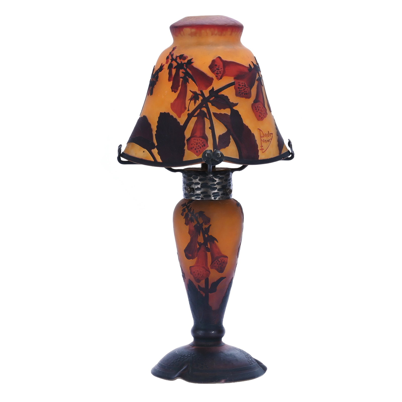 Boudoir Lamp, Signed Daum Nancy French Cameo Art Glass (1 of 7)